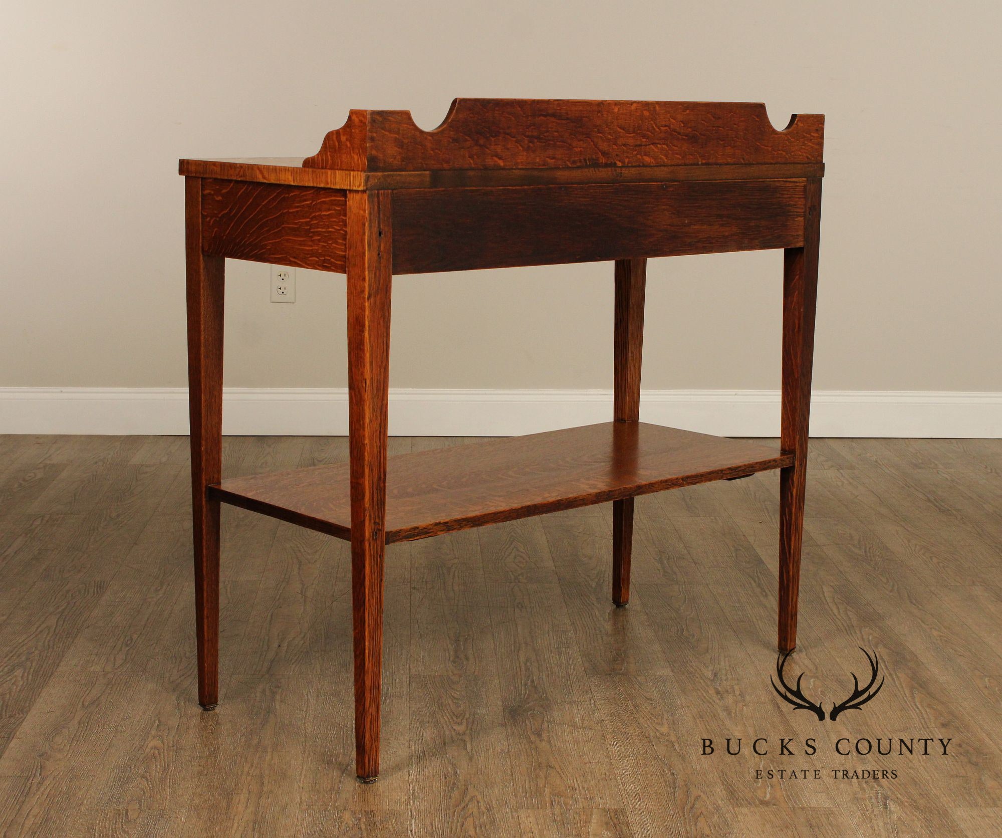 Antique Oak Two Tier Server Sideboard