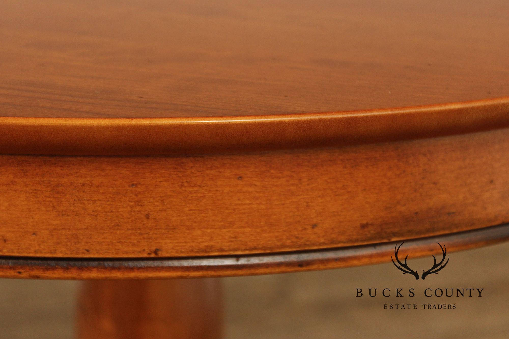 Grange France Round 33" Cherry Pedestal Side Table