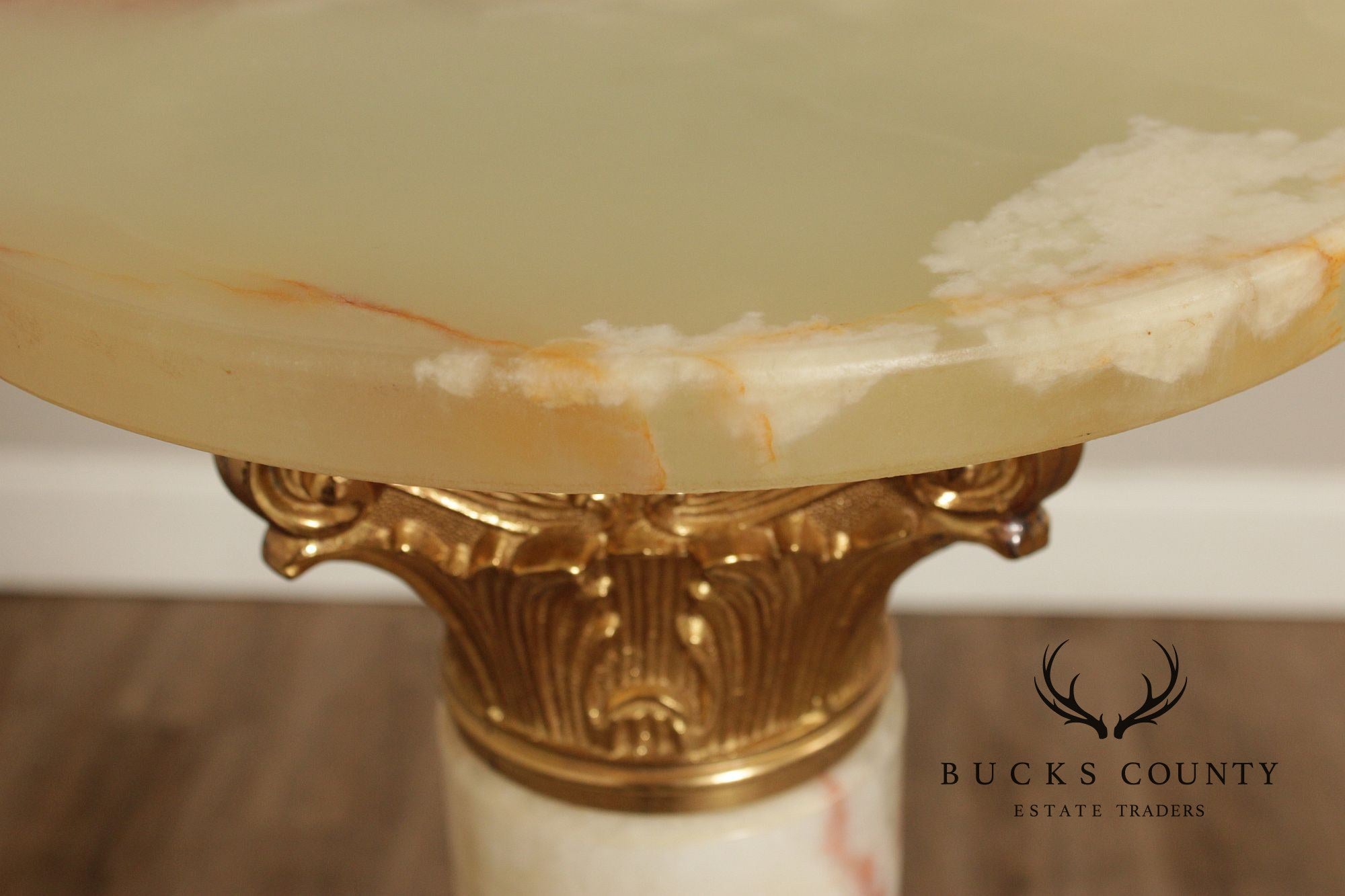 Antique Carved Onyx Pedestal