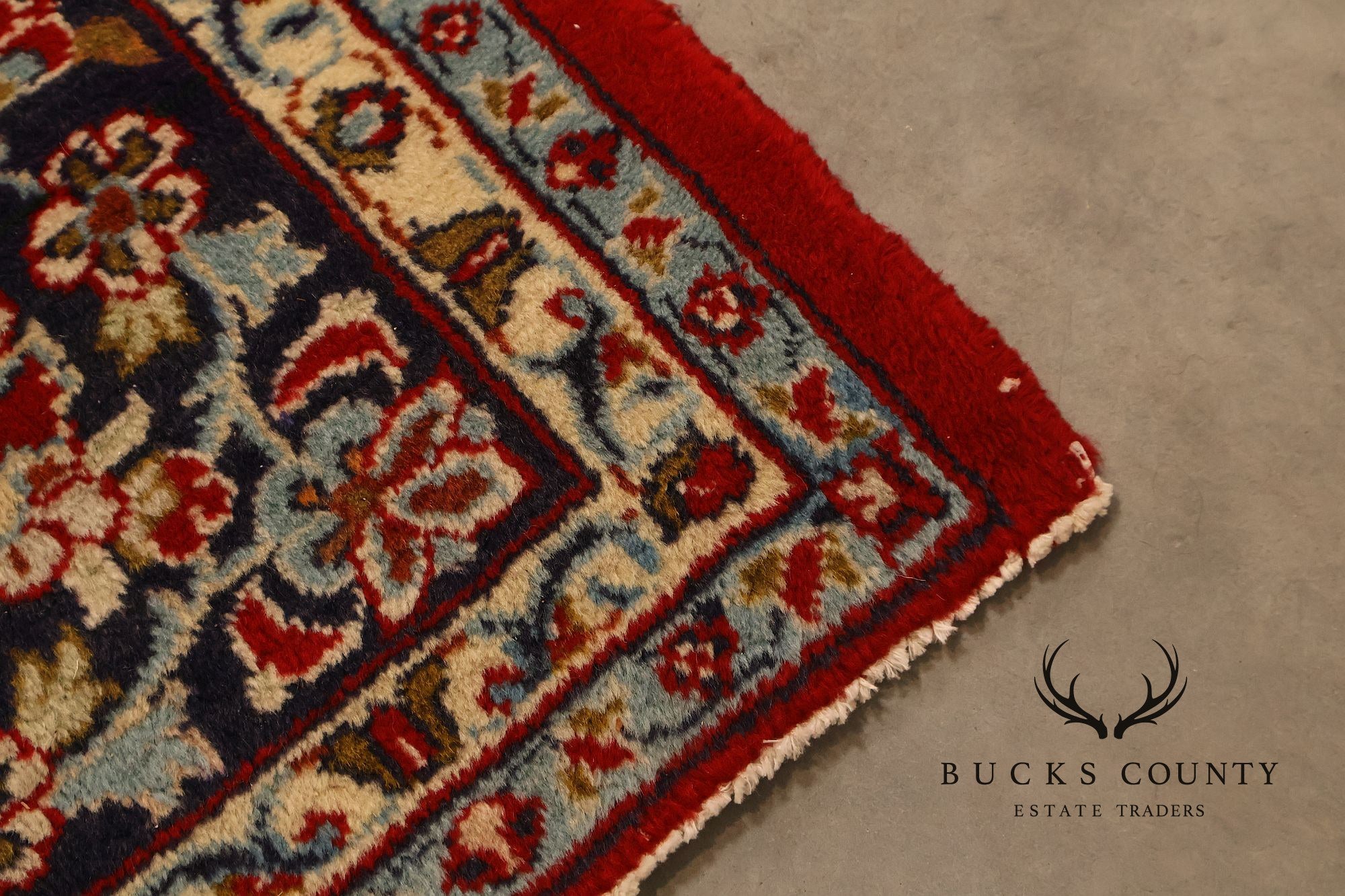 Hand Knotted Persian Style Vintage Wool Area Rug Red Field Floral Medallion