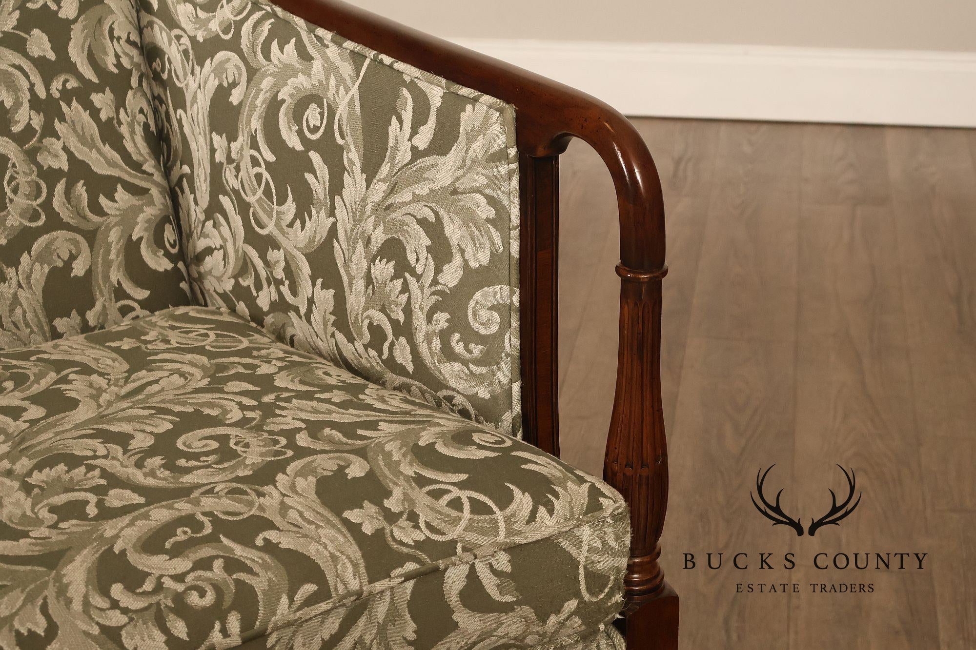 Sheraton Style Custom Upholstered Loveseat