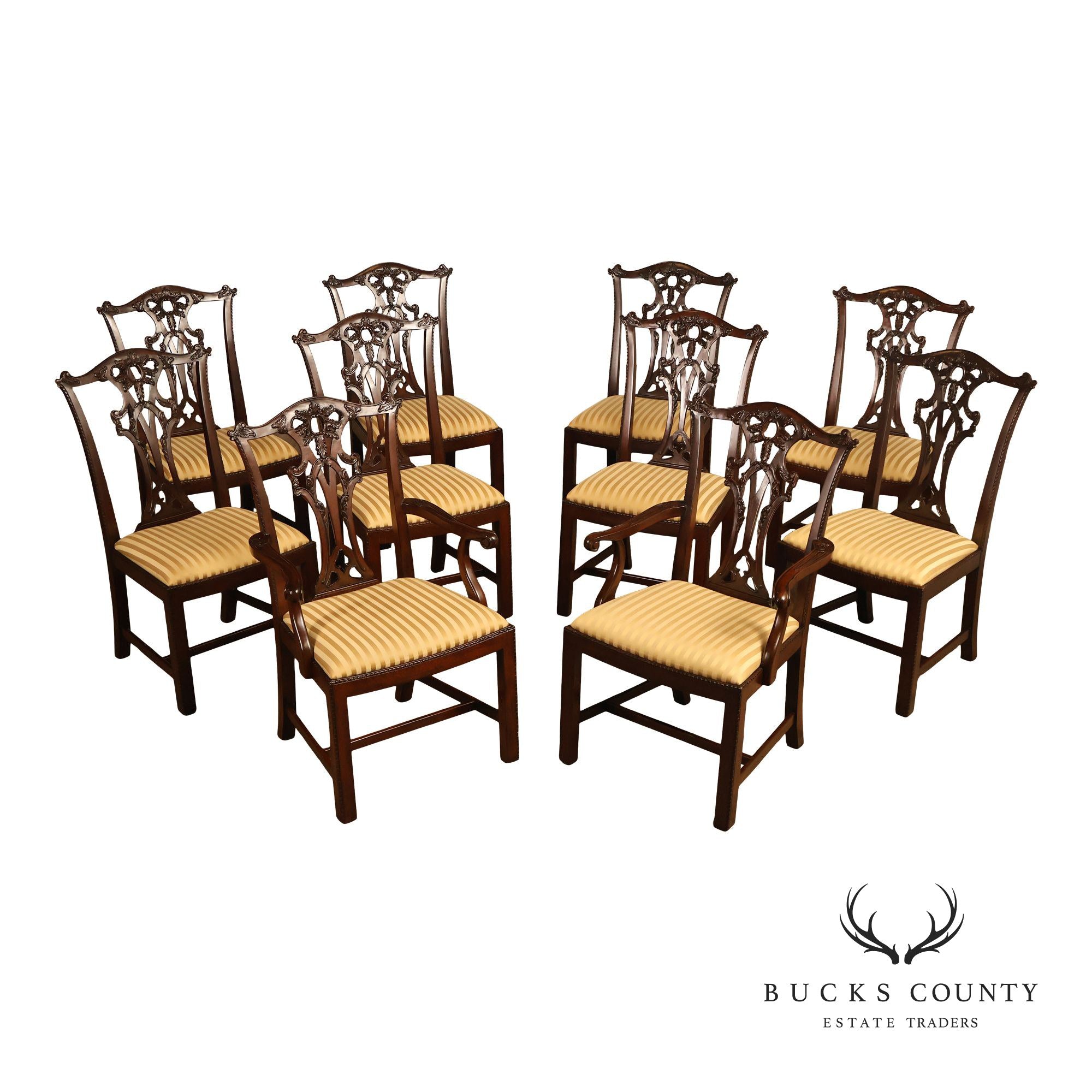 Henredon Set of 10 Mahogany Dining Chairs