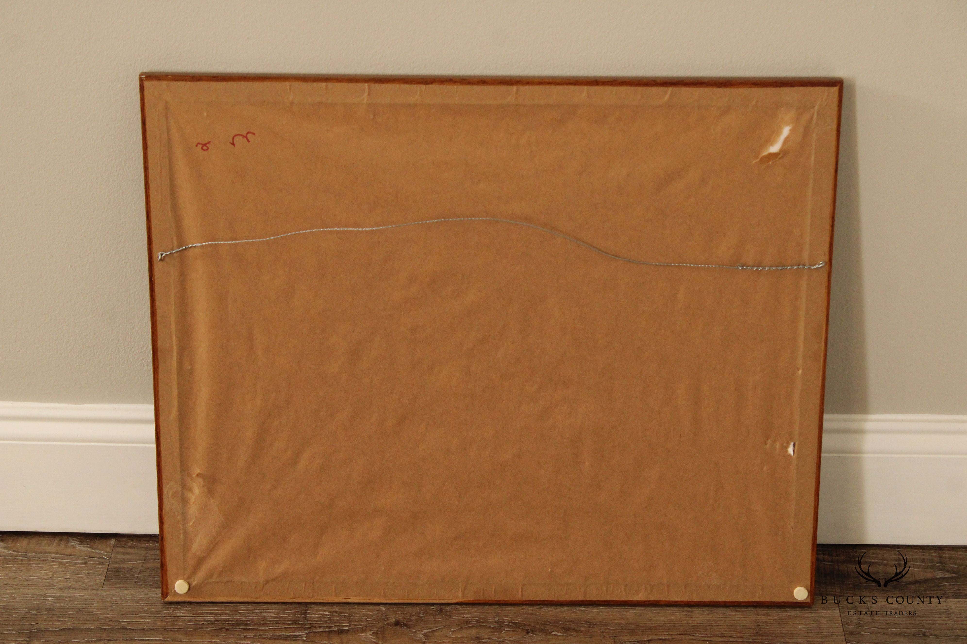 Michel Delacroix 'L'Homme Sandwich' Framed Colored Lithograph