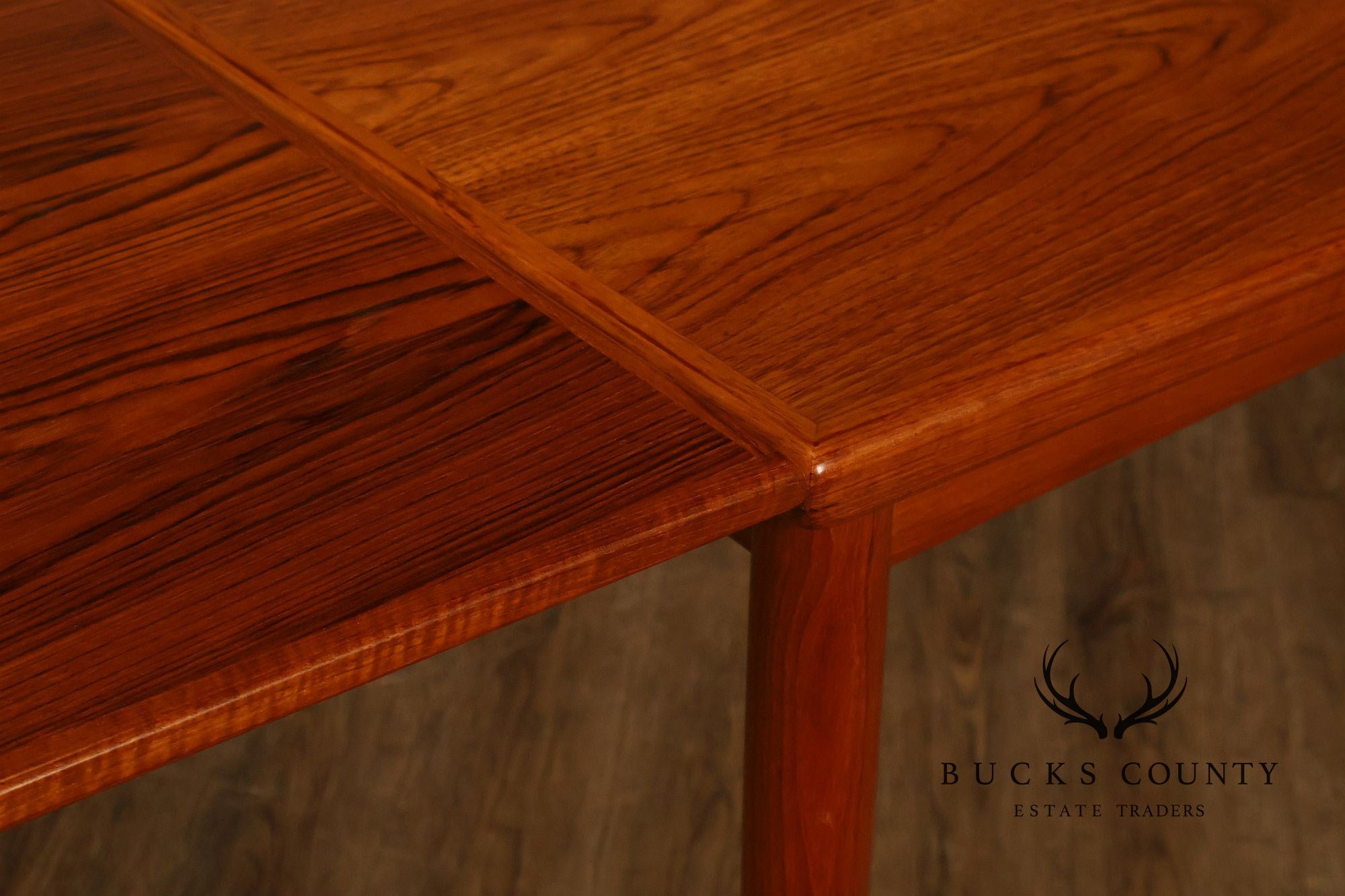 Danish Modern Teak Draw-Leaf Dining Table