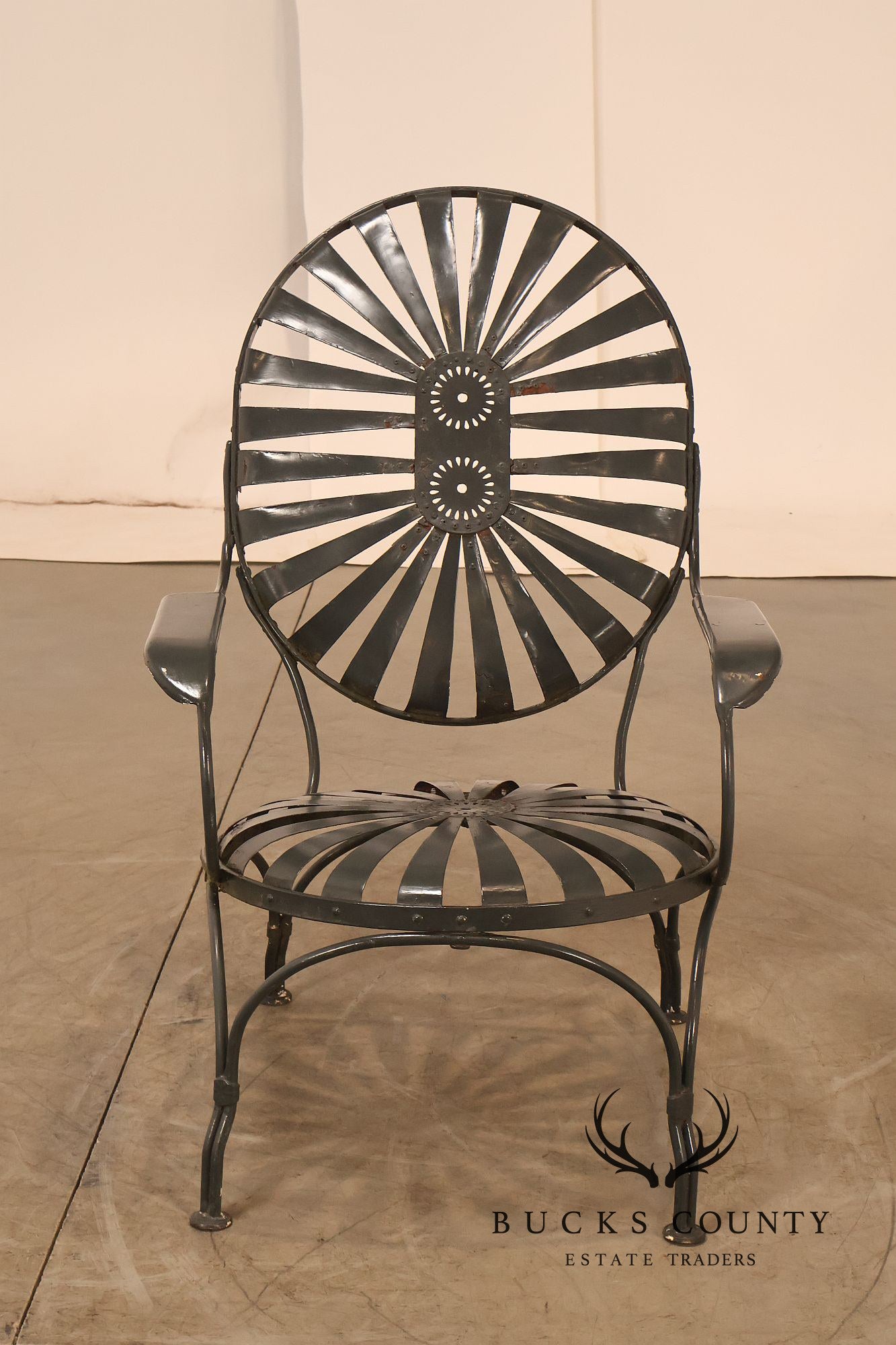 Francois Carre Outdoor Patio Sunburst Armchair