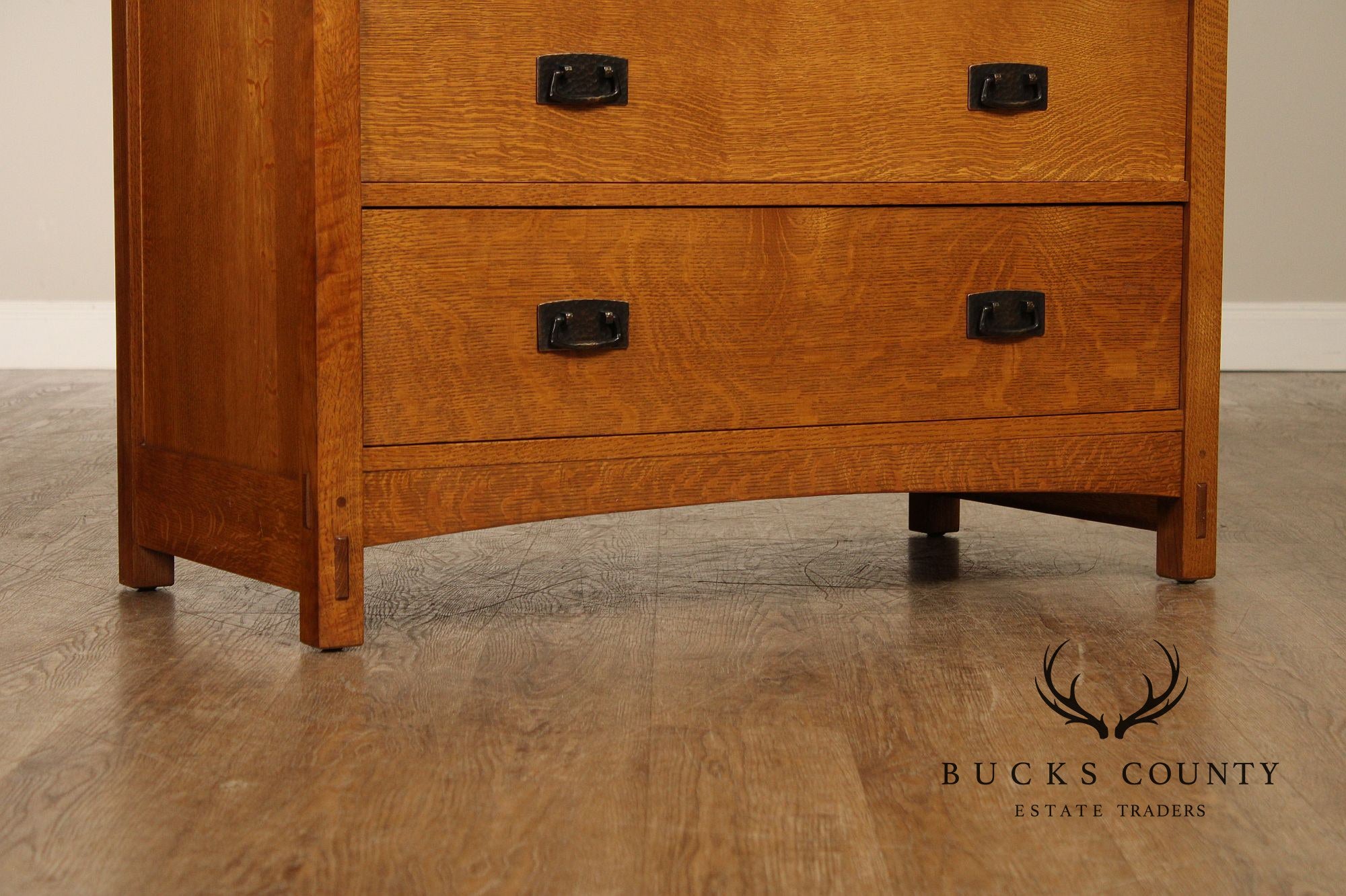 Stickley Mission Collection Oak Tall Chest Of Drawers