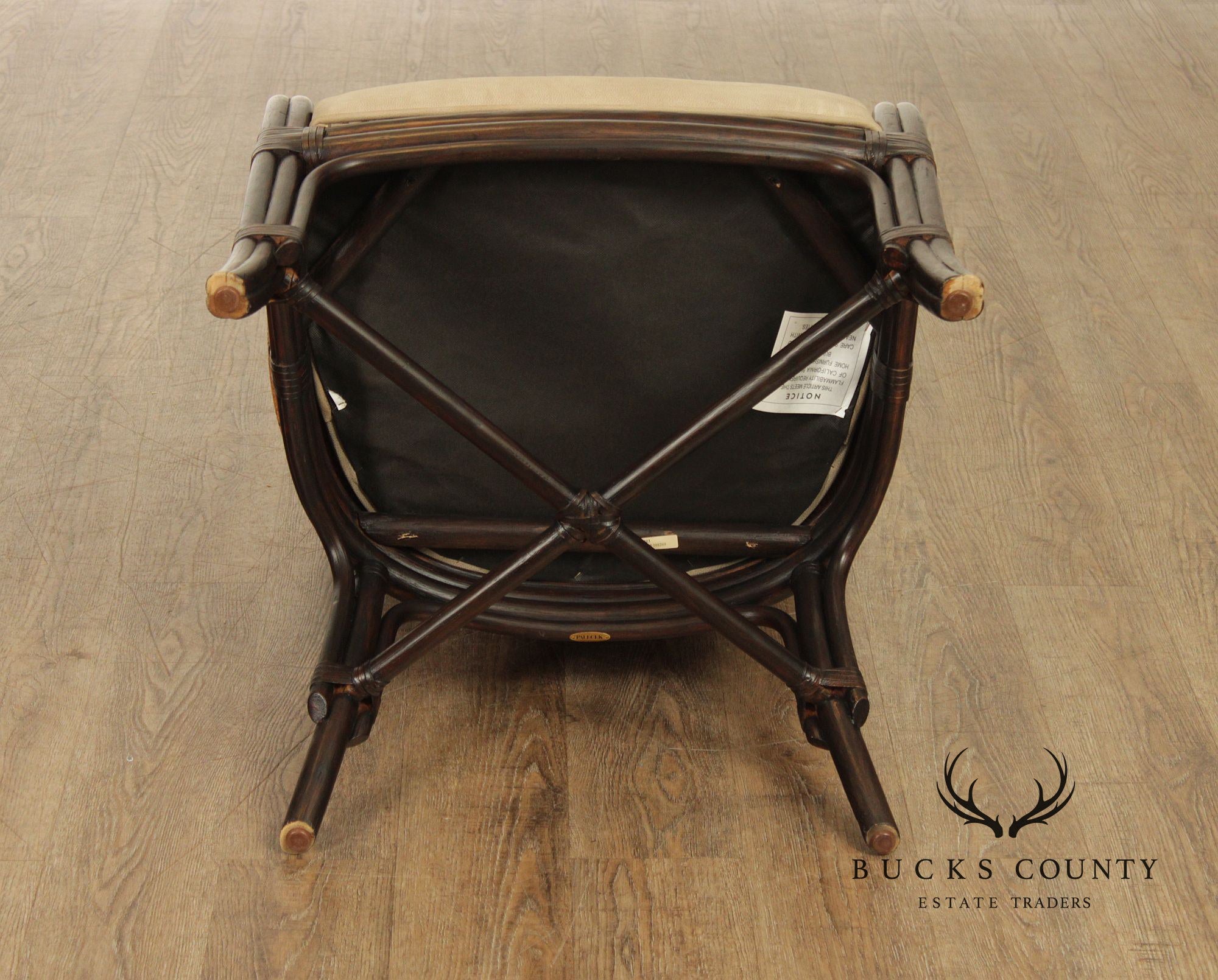 Palecek Rattan and Bamboo Armchair