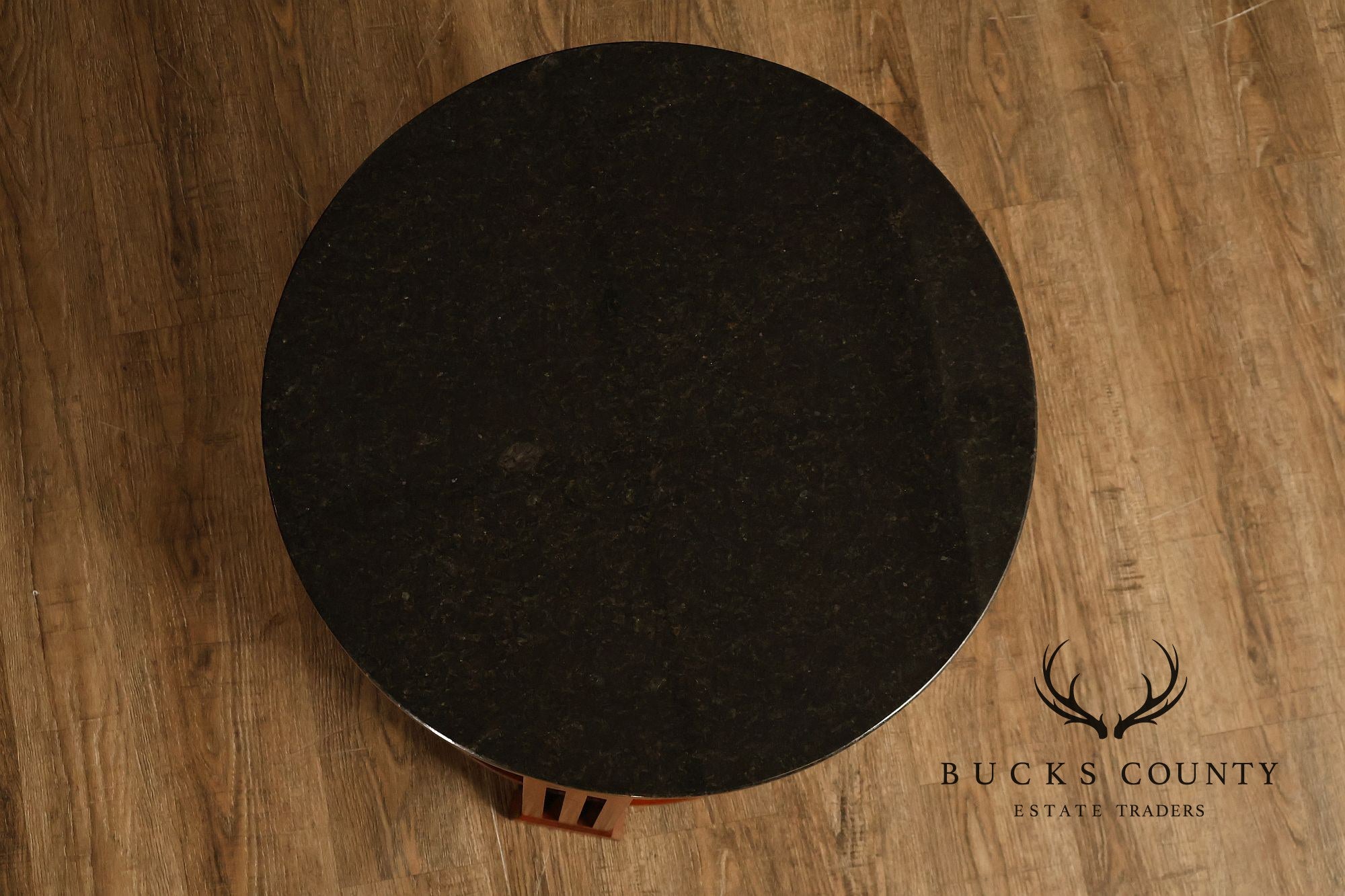 Stickley 21st Century Collection Round Cherry Granite Top Lamp Table
