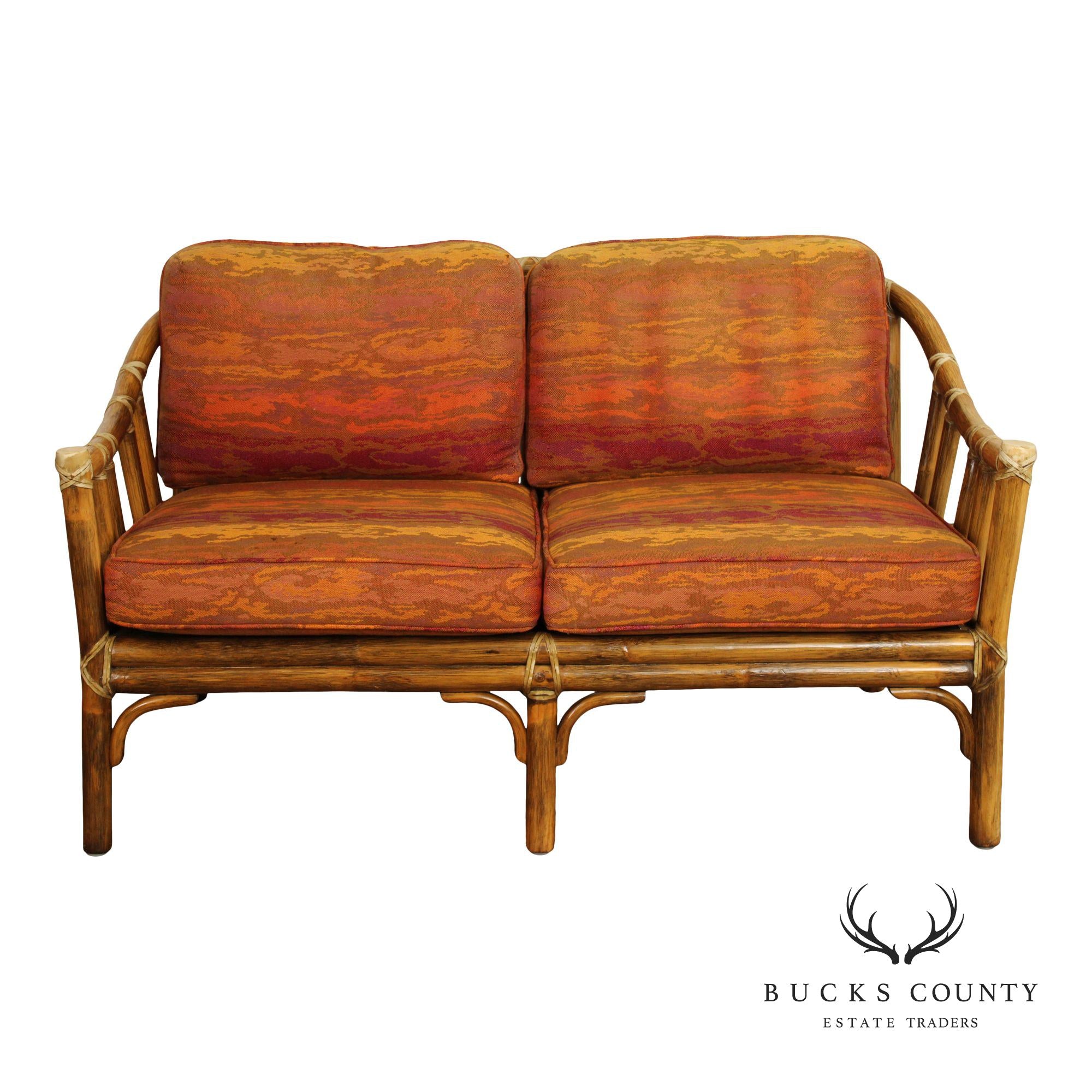 McGuire Vintage Bamboo Loveseat