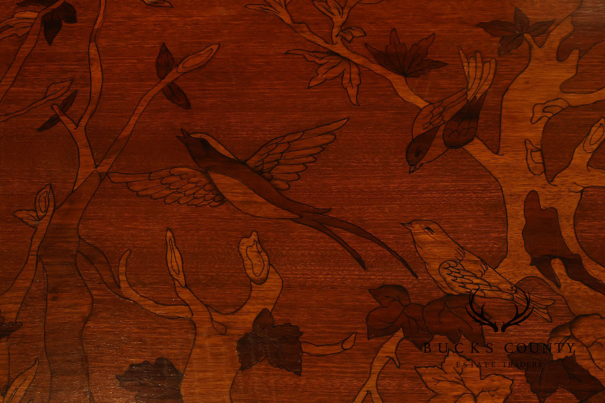 Custom Louis XVI Style Walnut Marquetry Dining Table