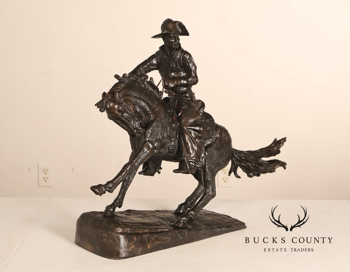 Frederick Remington Bronze Sculpture, 'The Cowboy'