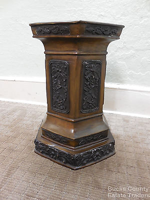 Heavy Bronze Renaissance Style Hexagon Pedestal