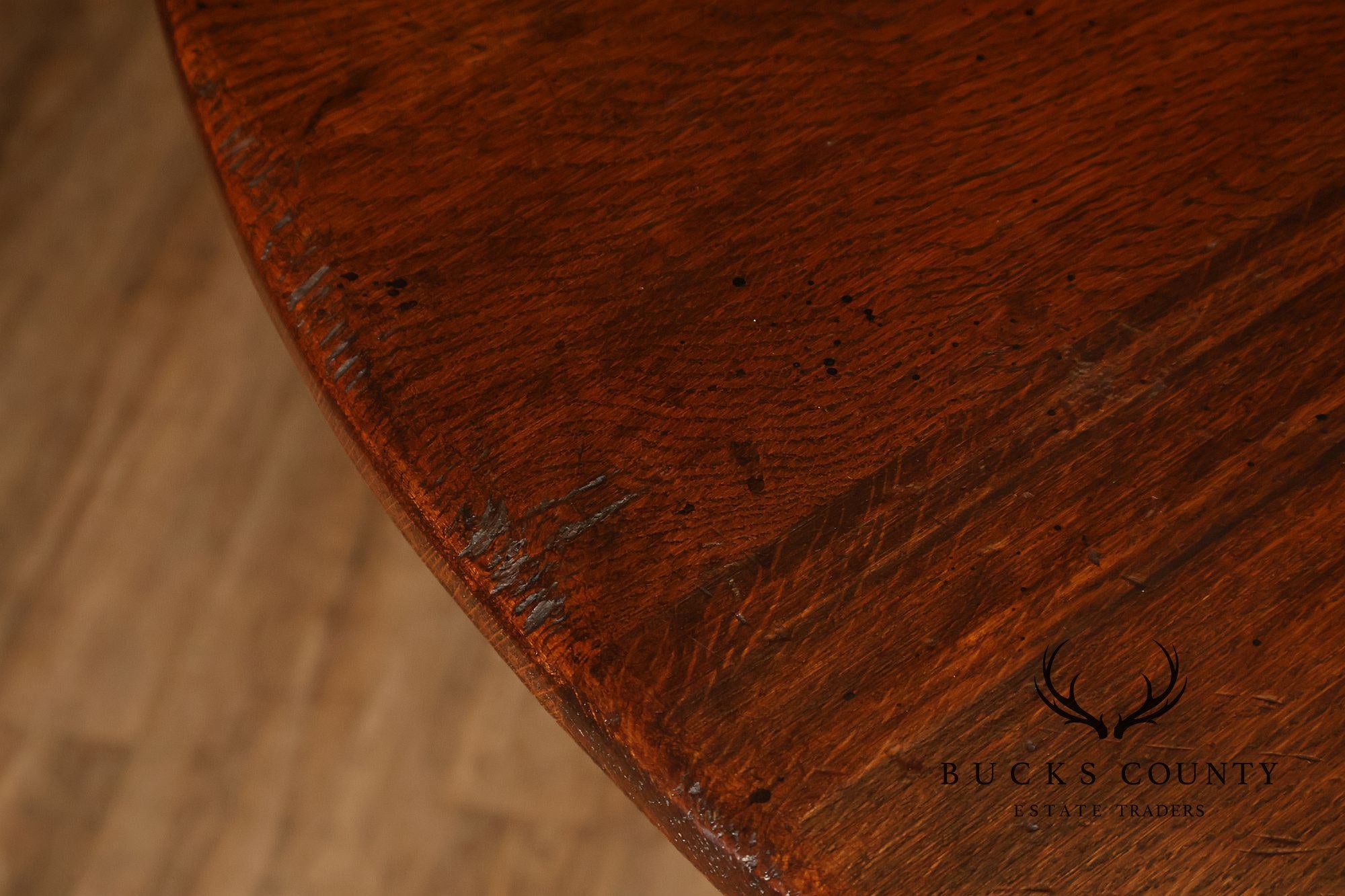 English Oak Large Gateleg Drop Leaf Dining Table