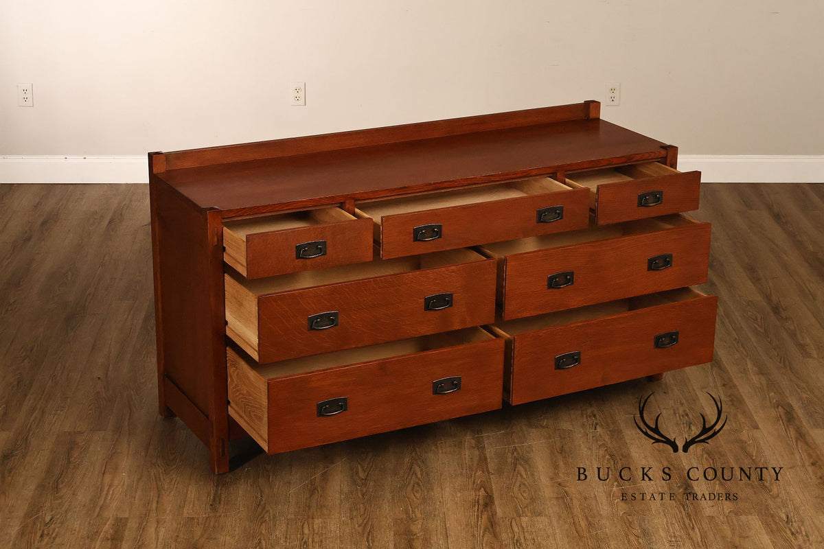 Stickley Mission Collection Oak Seven-Drawer Dresser