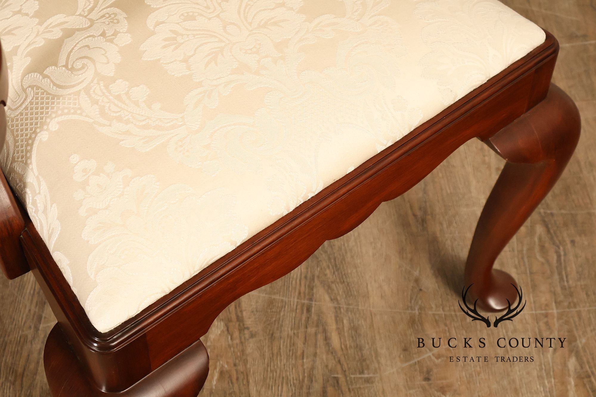 Henkel Harris Queen Anne Style Cherry Armchair