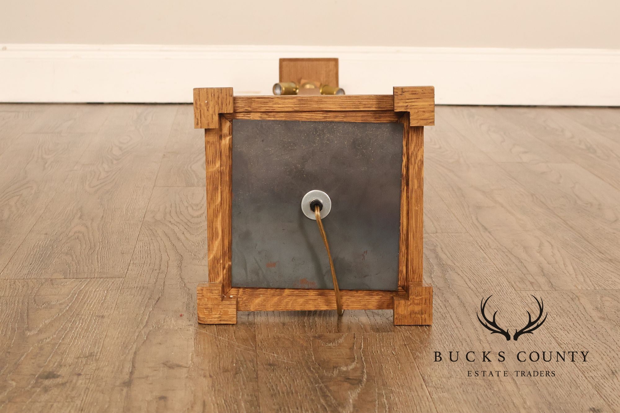 Ppl Fine Woodworking Mission Oak and Stained Glass Floor Lamp