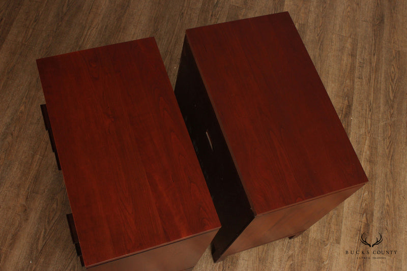 Stickley Metropolitan Collection Pair of Cherry Night Tables
