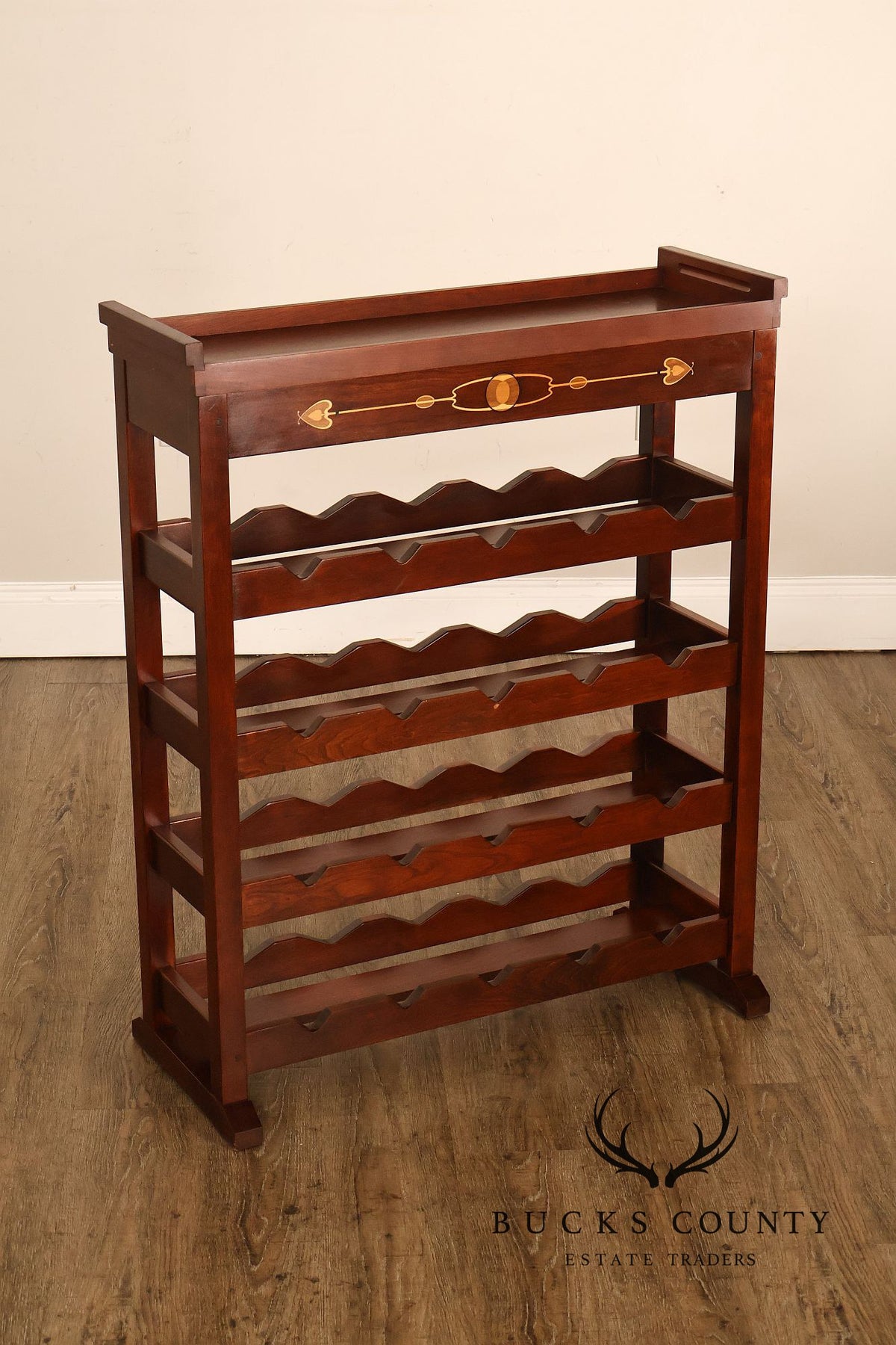 Stickley 2013 Collector Edition Cherry Harvey Ellis Wine Rack With Inlay