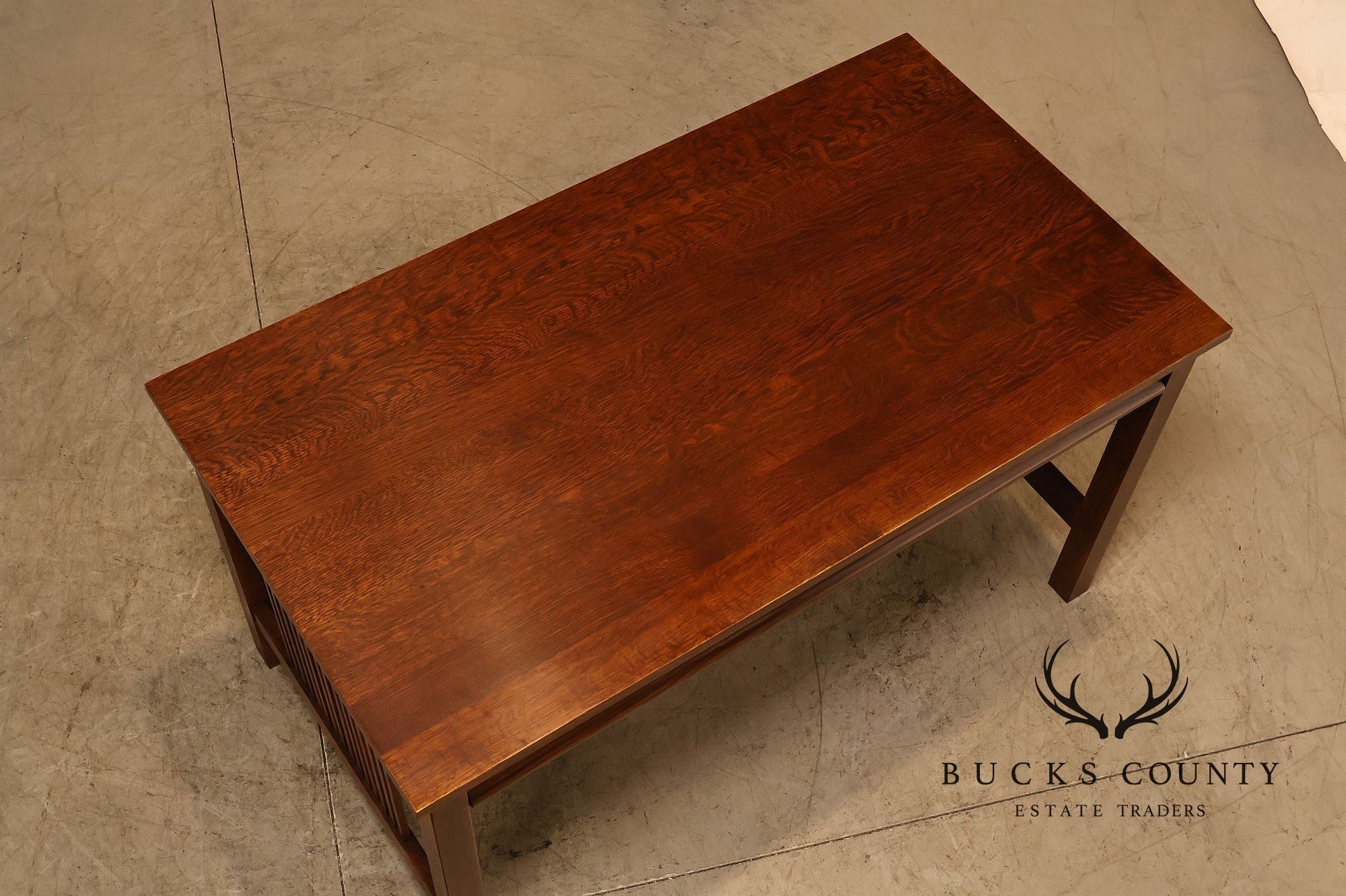 Stickley Mission Collection Oak Spindle Writing Desk