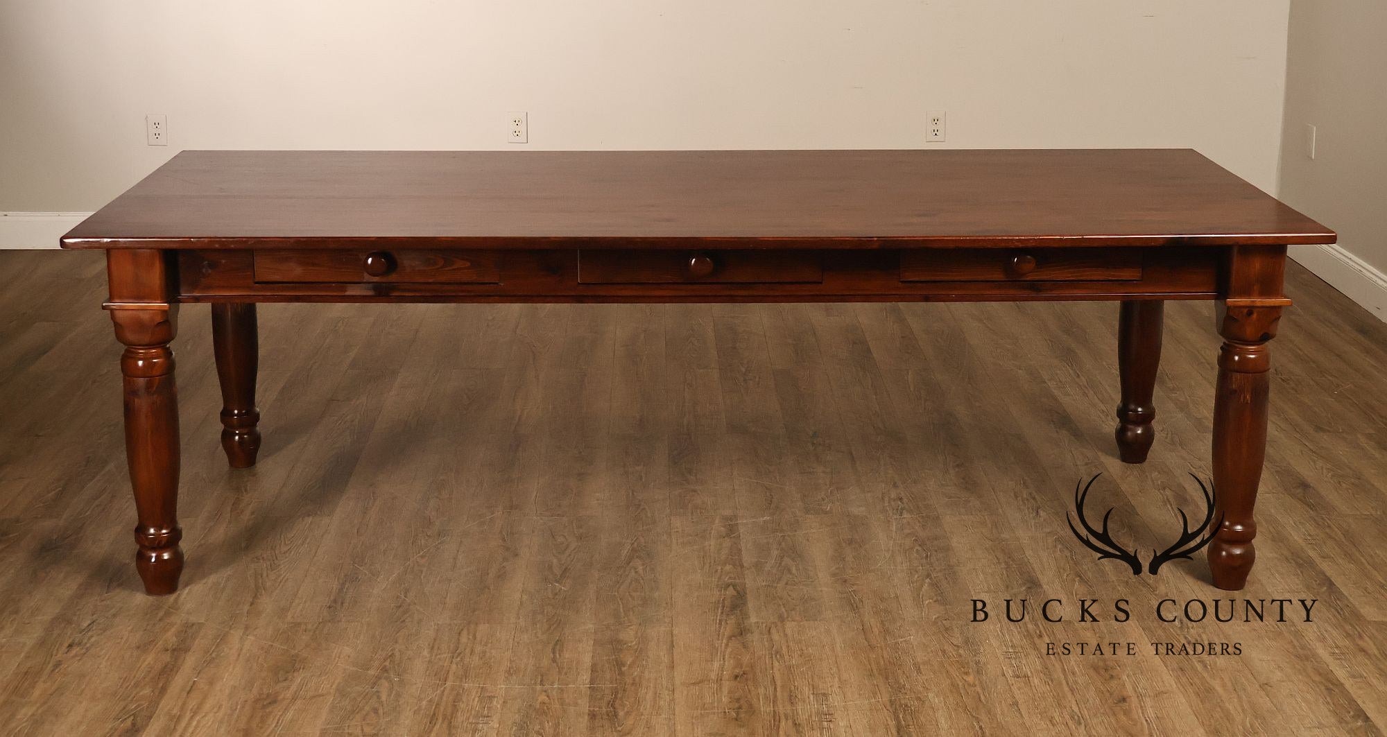 Farmhouse Style Large 8 Foot Pine Dining Table