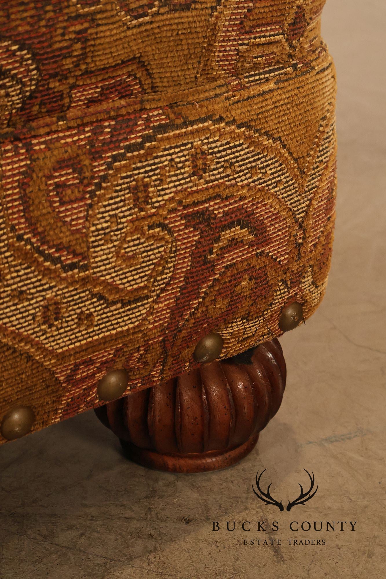 Lillian August Collection Oversized Paisley Upholstered Armchair