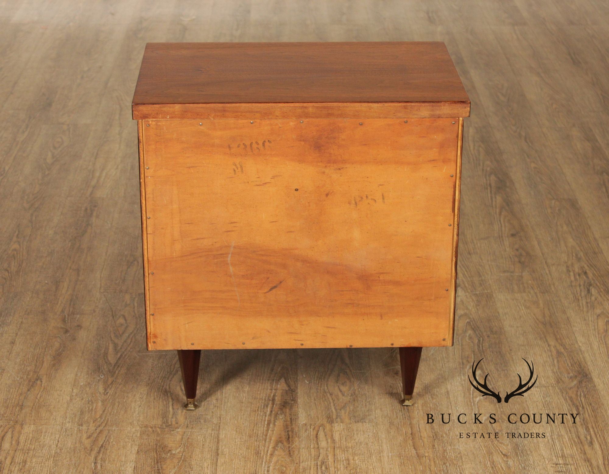 Mid Century Modern Pair of Walnut Nightstands