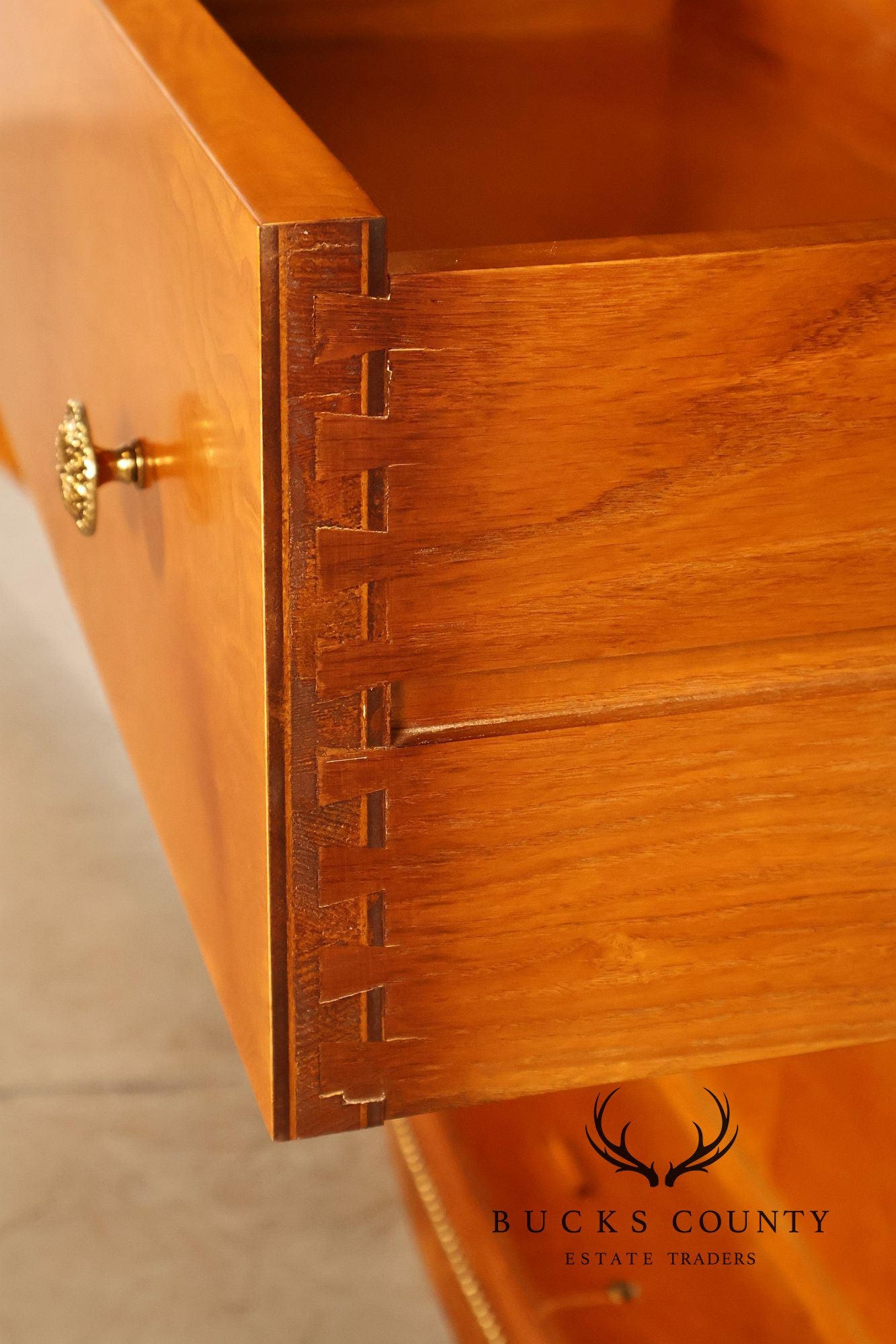 French Louis XV Style Burl Walnut Linen Closet Armoire