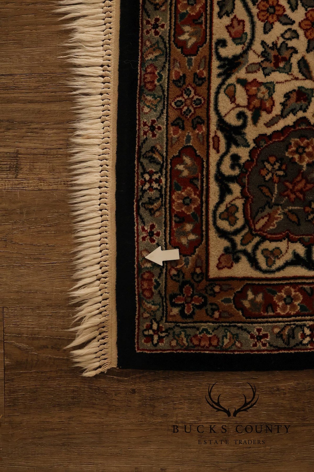 Hand Knotted Persian Style Area Rug With Medallion And Floral Motif
