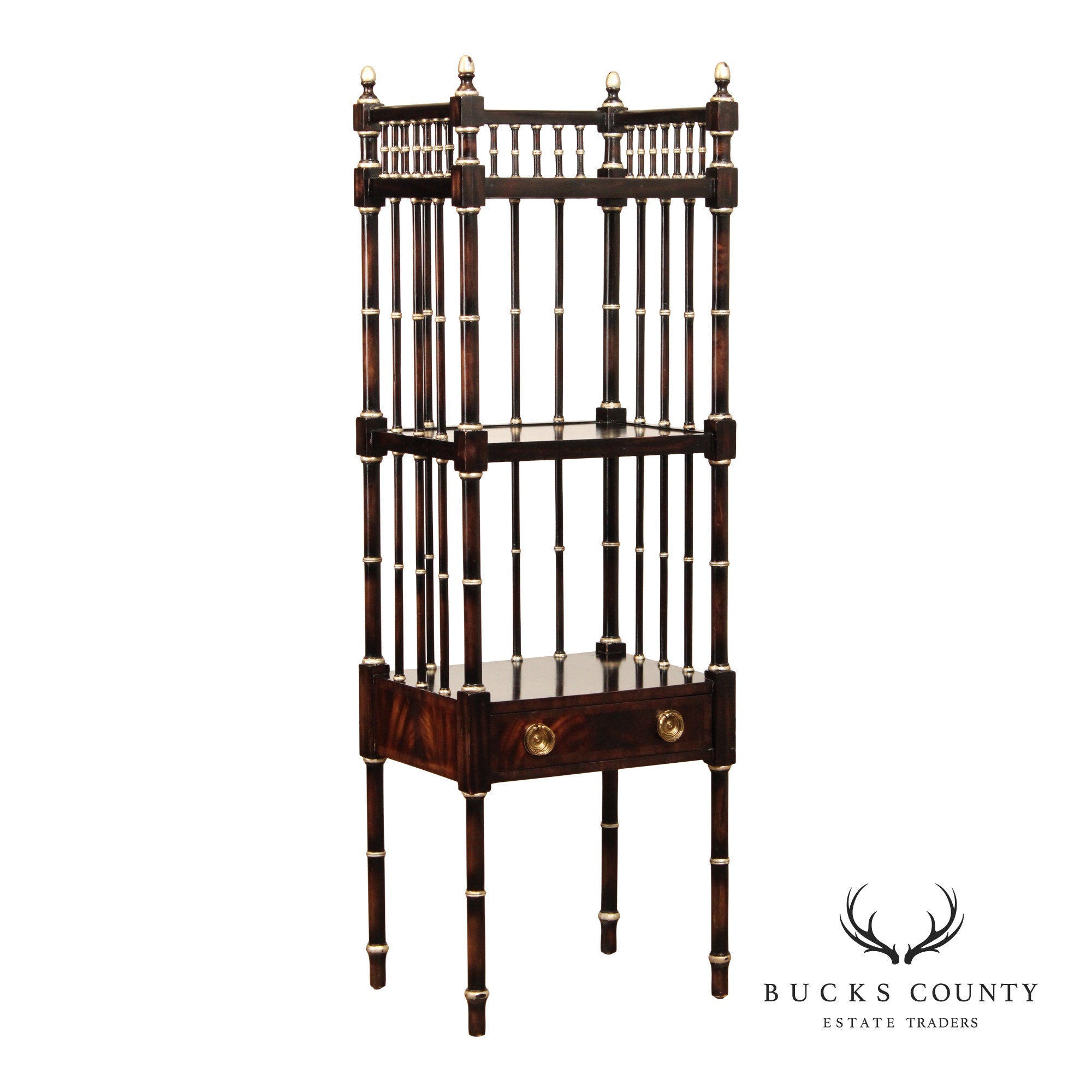 Maitland Smith Regency Style Mahogany Etagere