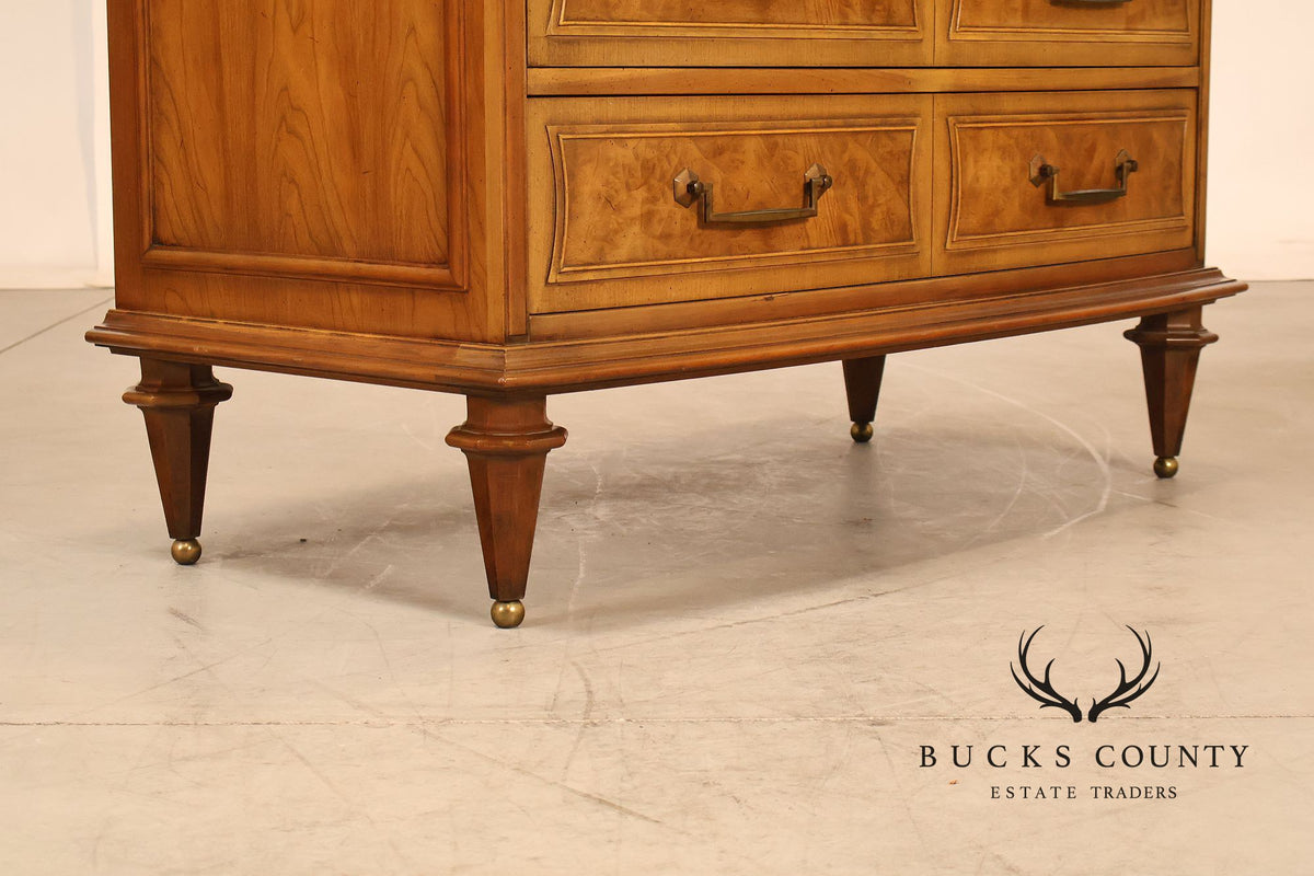 Vintage Neoclassical Style Burlwood Gentleman's Chest