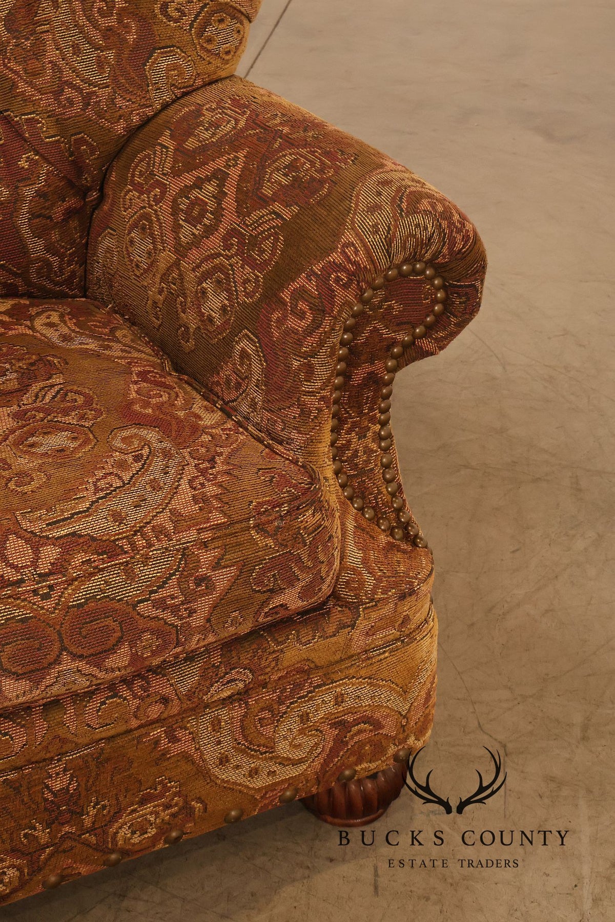 Lillian August Collection Oversized Paisley Upholstered Armchair