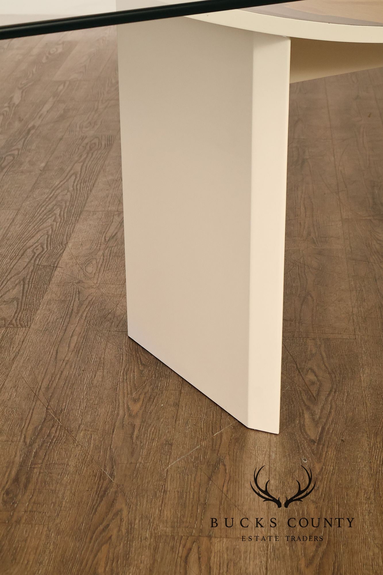 Constantini Pietro Glass Top Sculptural Dining Table