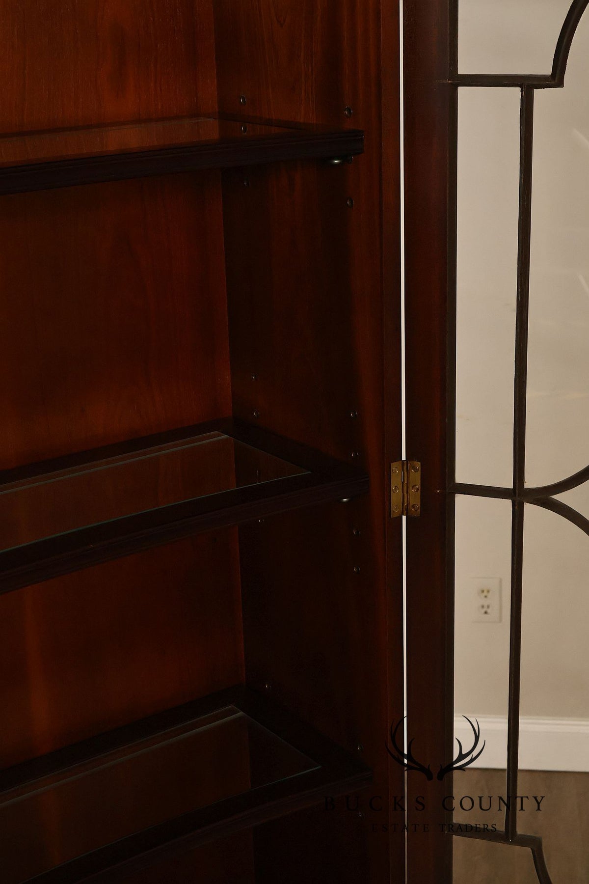 Bevan Funnell Reprodux English Georgian Style Inlaid Mahogany Breakfront