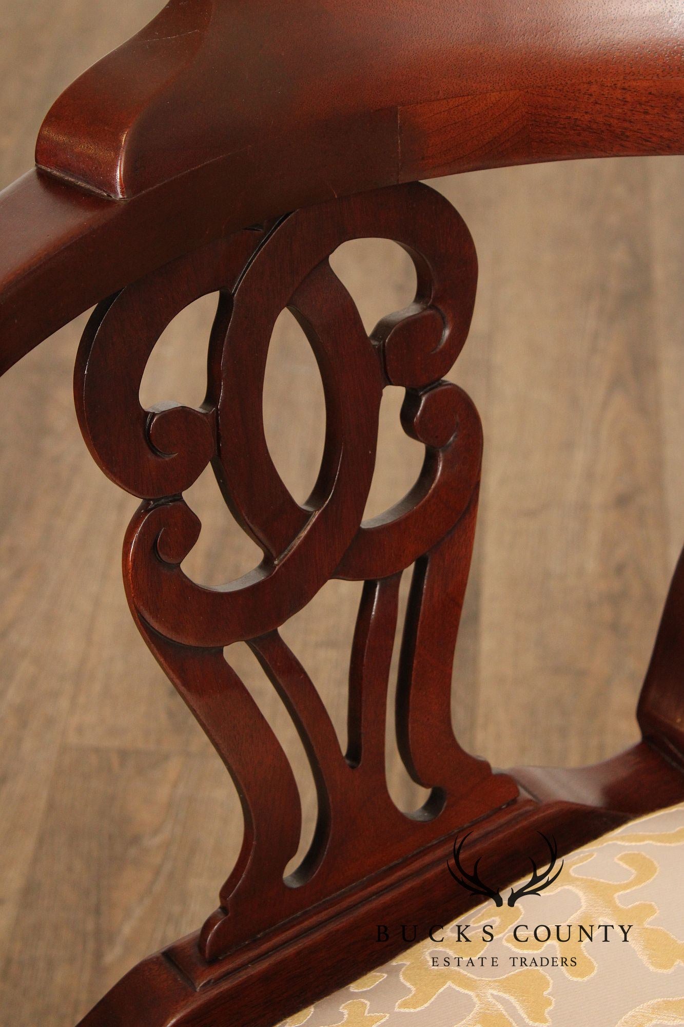 Hickory Chair Chippendale Style Mahogany Corner Chair