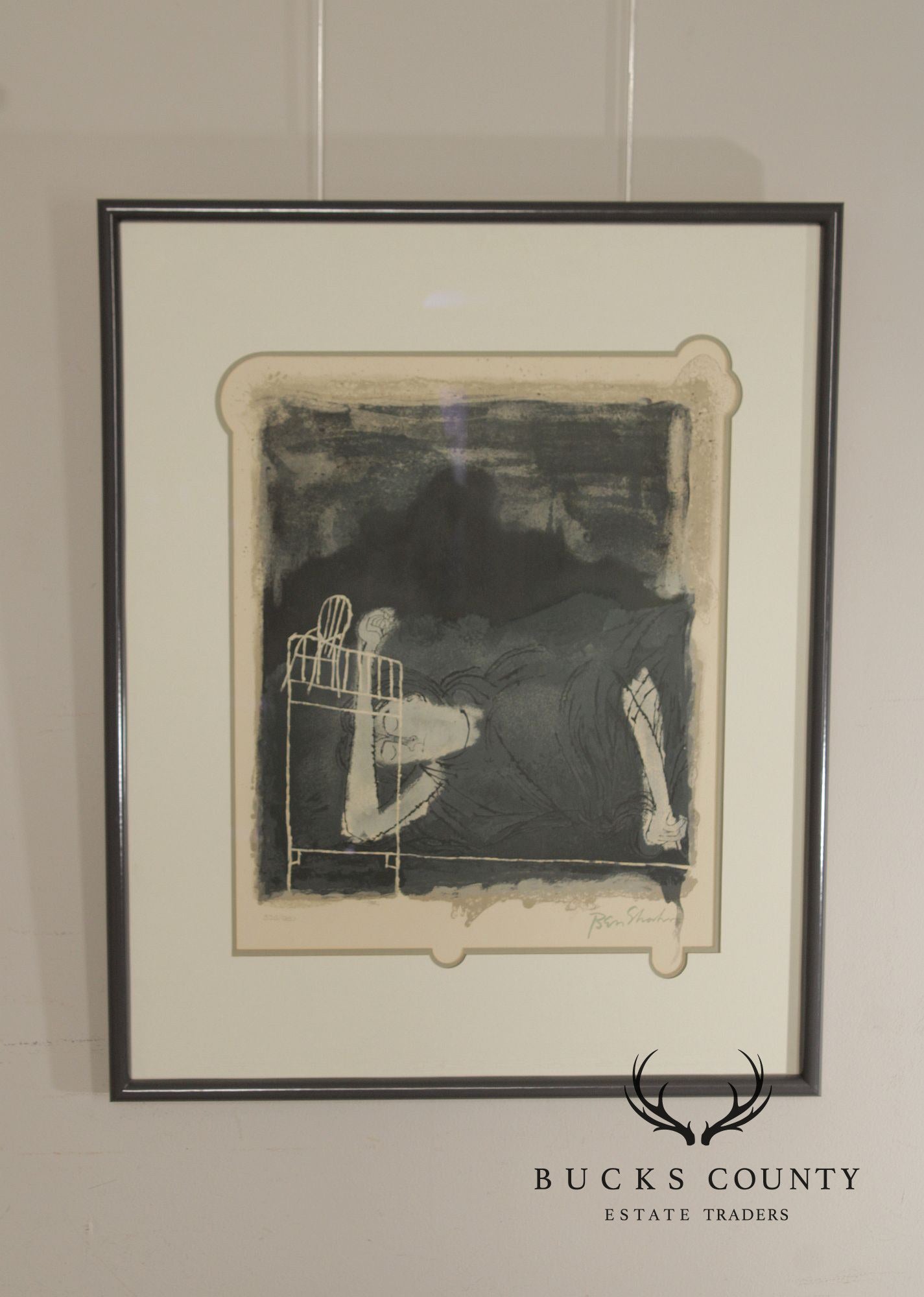 Ben Shahn Framed Lithograph, 'Screams of Women in Labor'