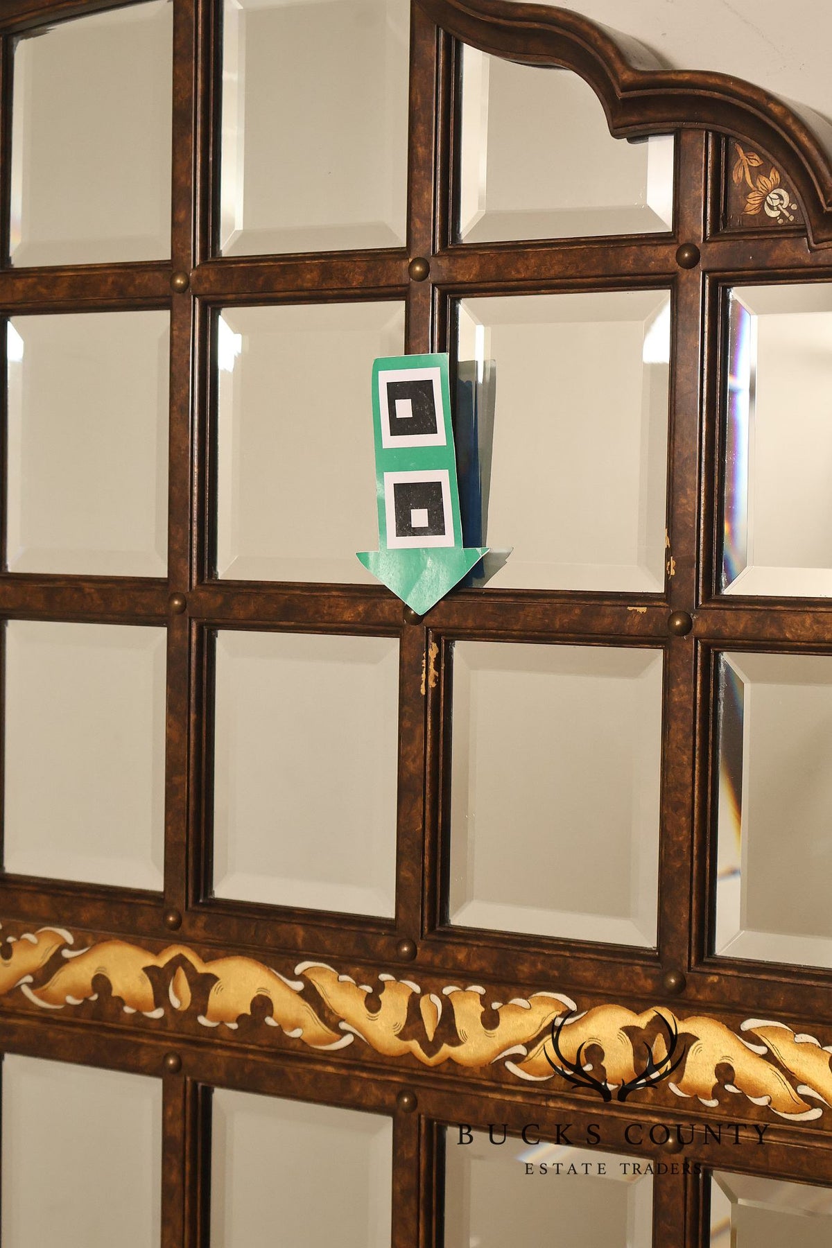 John Widdicomb British India Large Beveled Panel Wall Mirror