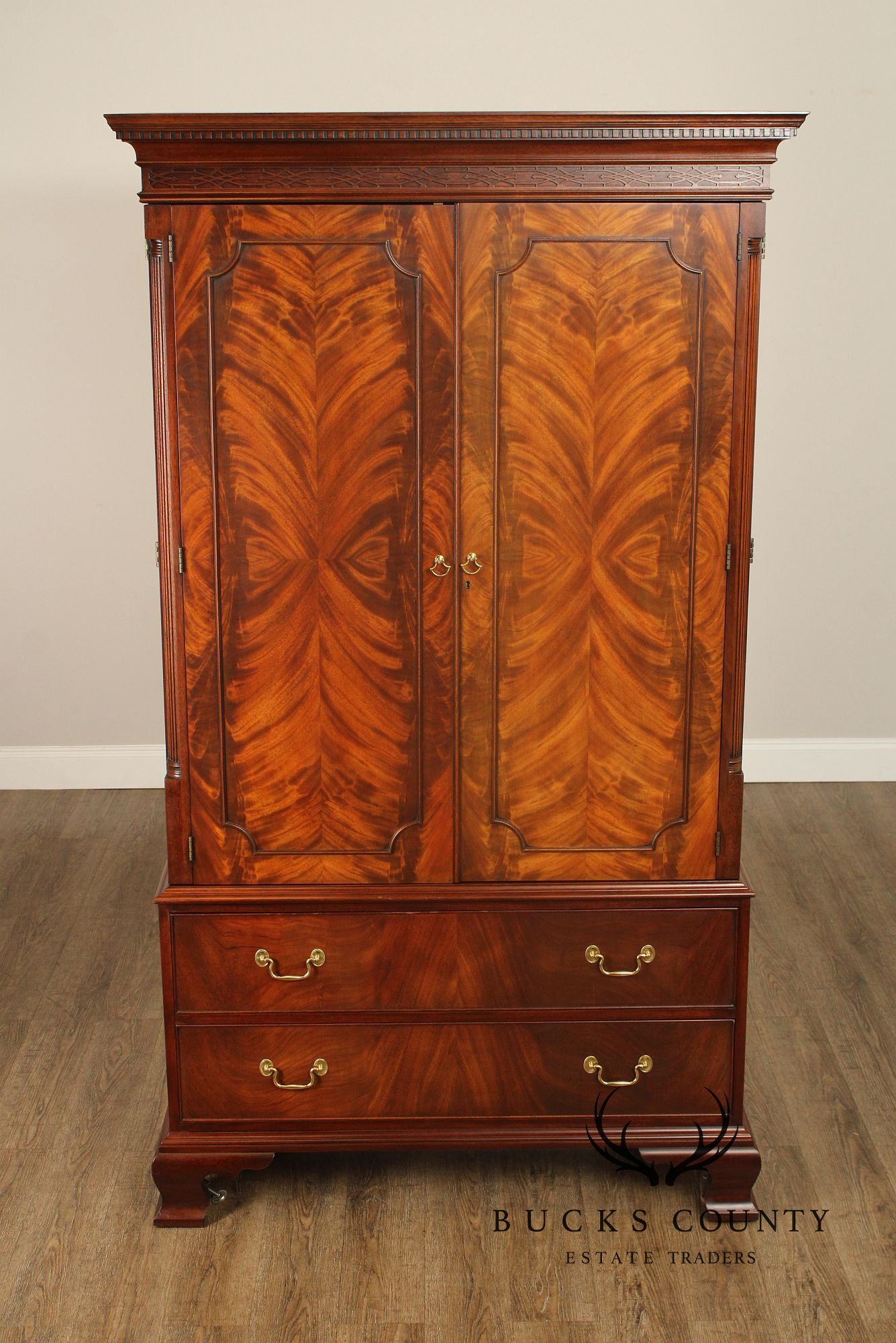 Henkel Harris Mahogany Entertainment Armoire
