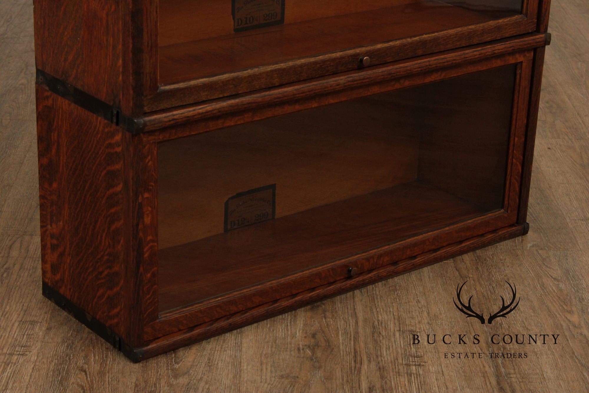 Globe Wernicke Oak Five-Stack Barrister Bookcase
