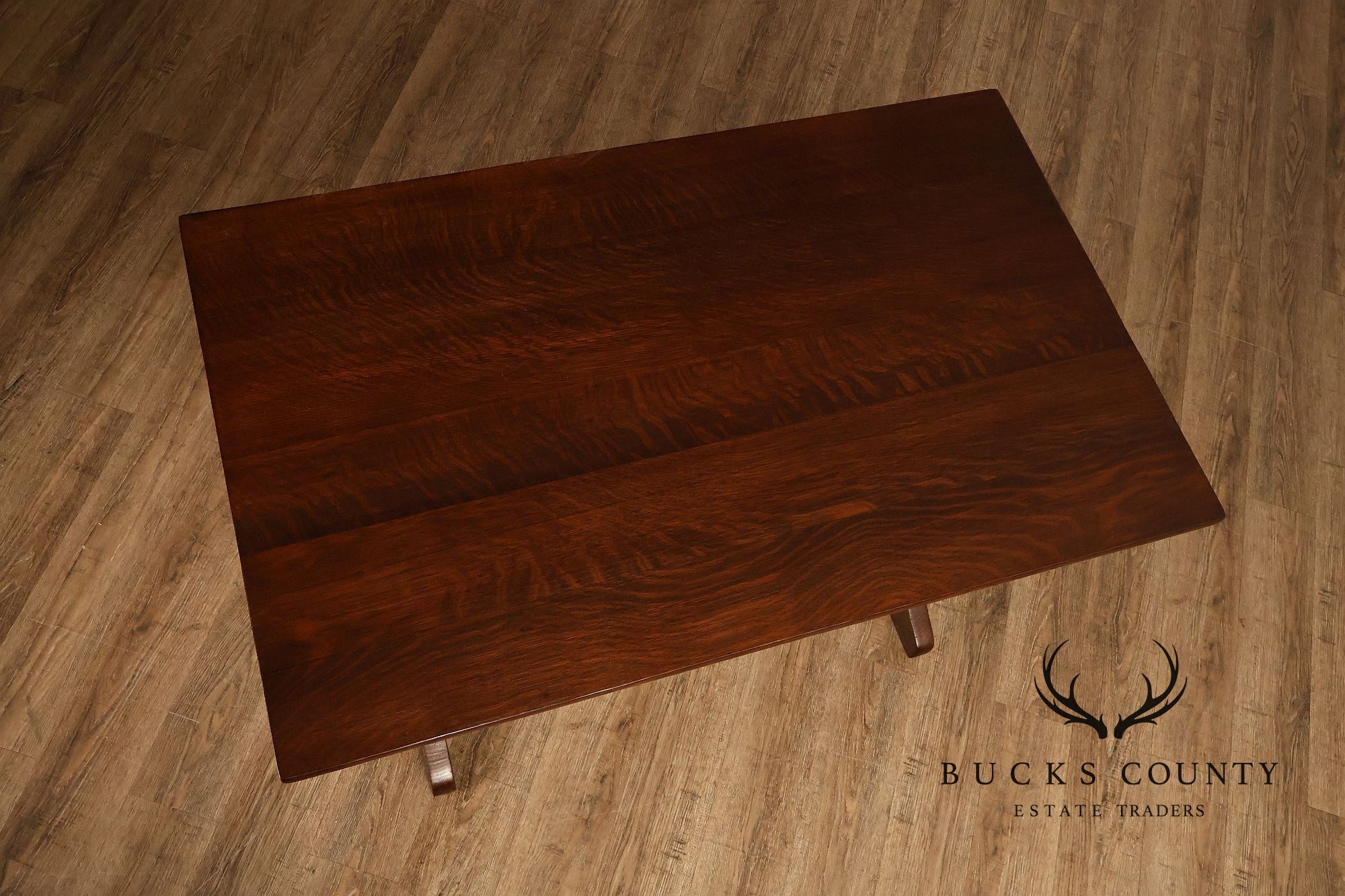 Gustav Stickley Mission Oak Trestle Library Table