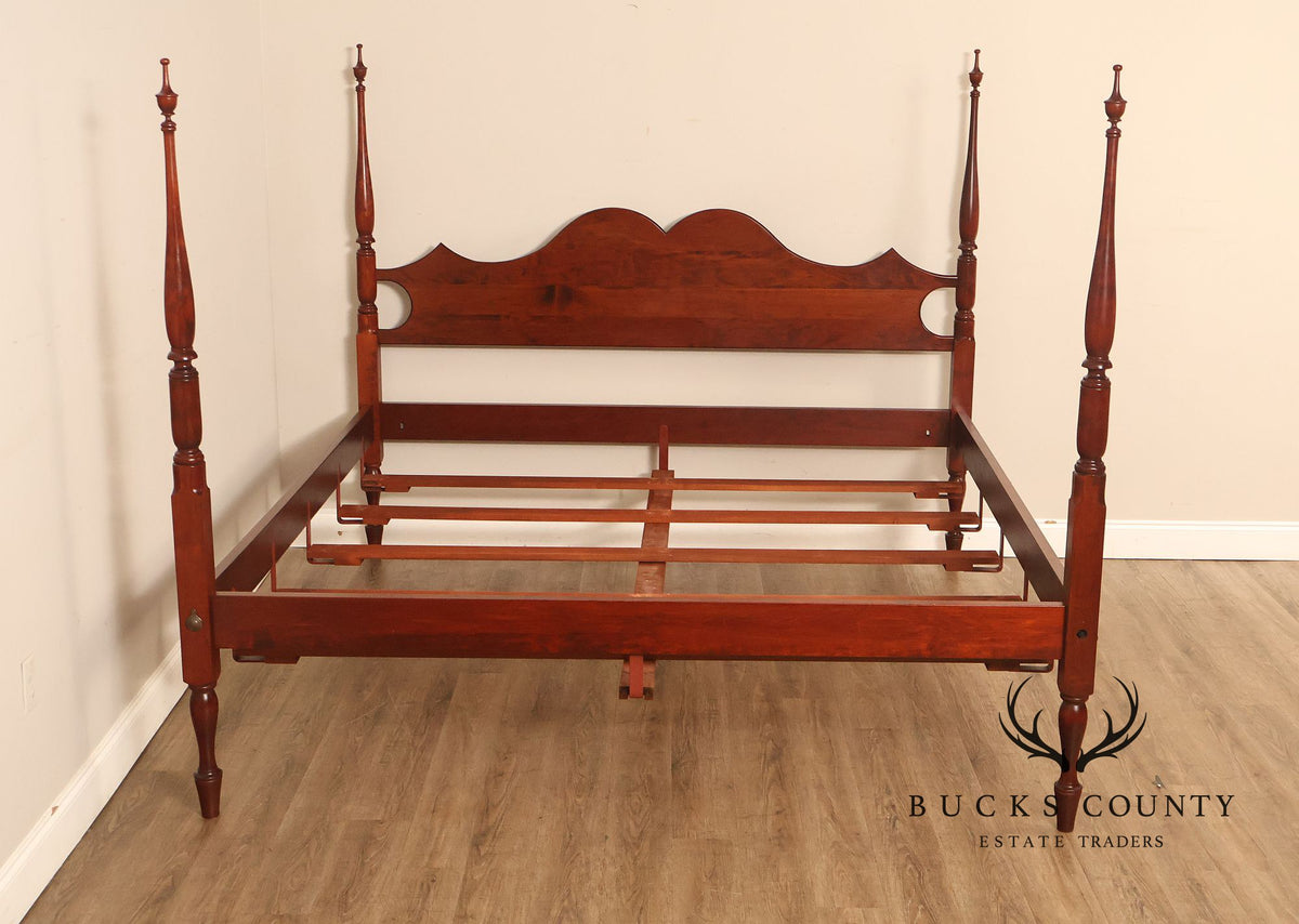 J.L. Treharn Sheraton Style King Maple Poster Bed