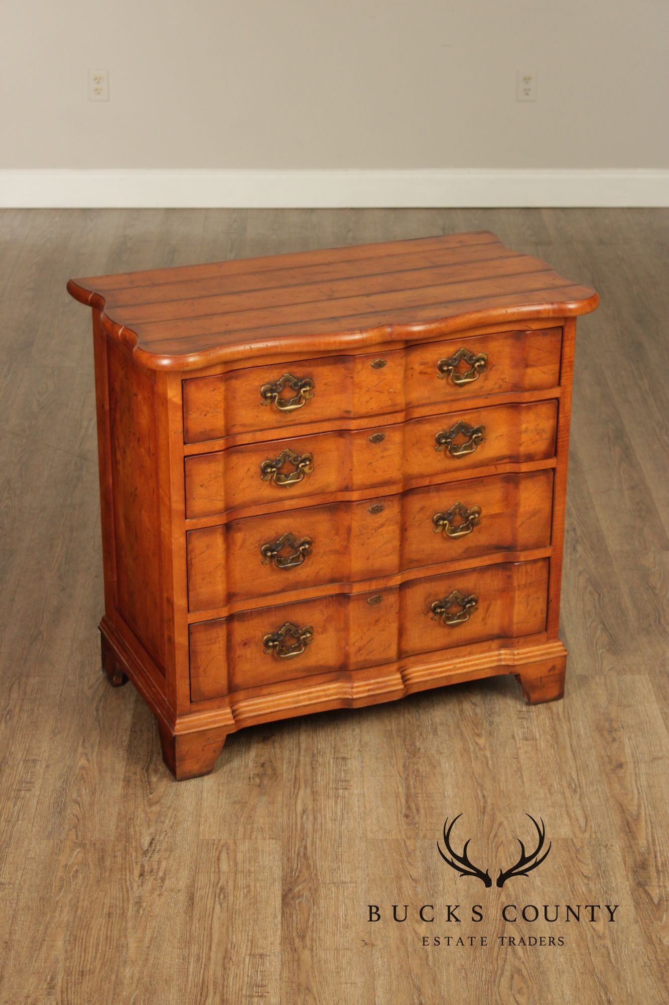 Century Furniture Georgian Style Block Front Bedside Chest