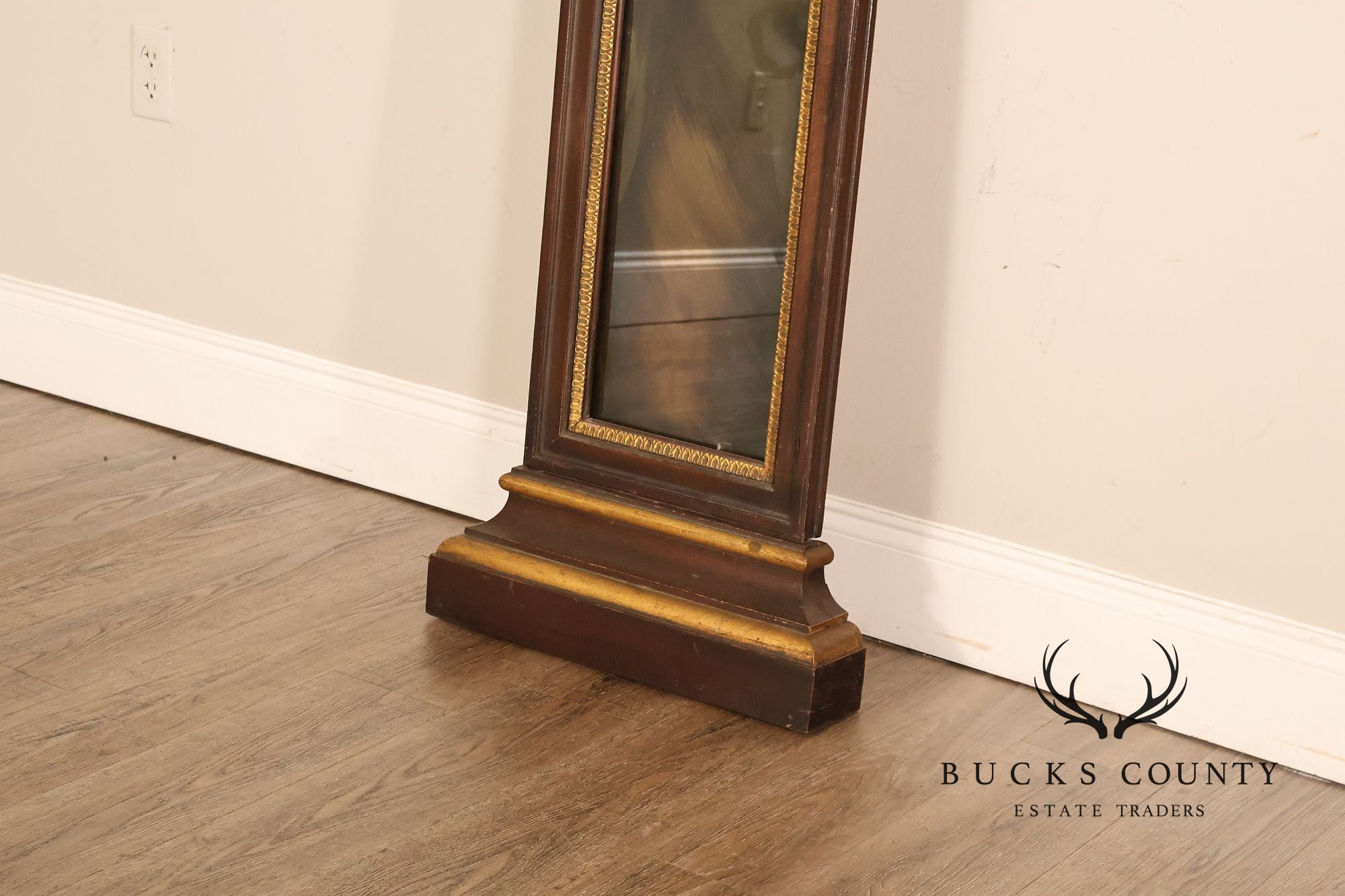Pair Of Decorative Mirrored Wall Columns With Gilt Carved Capitals By Francisco Hurtado