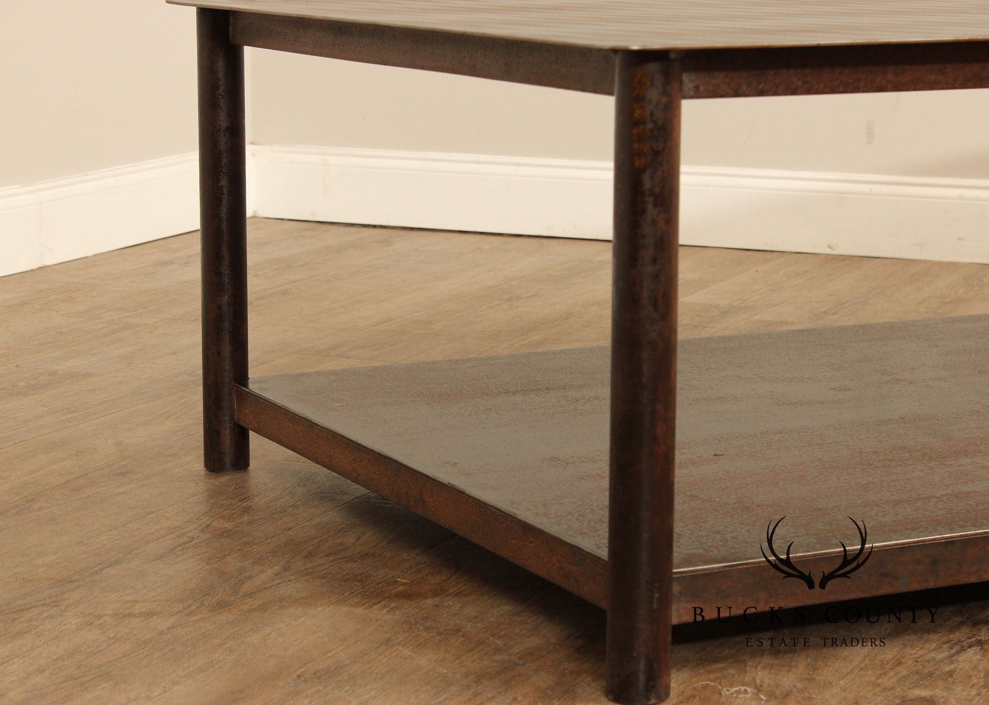 Jim Rose Patinated and Oxidized Steel Coffee Table