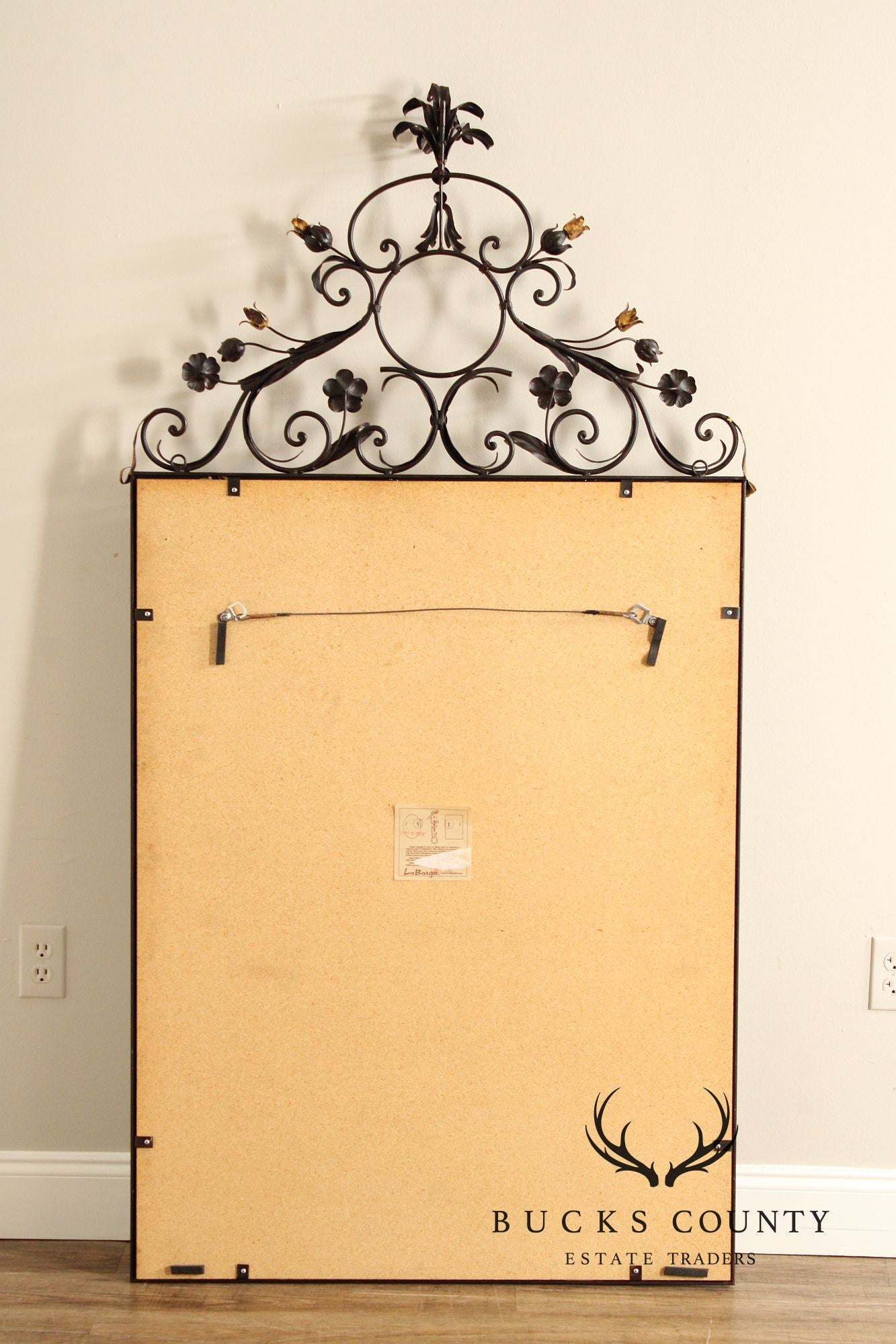 LaBarge Italian Wrought Iron Wall Mirror