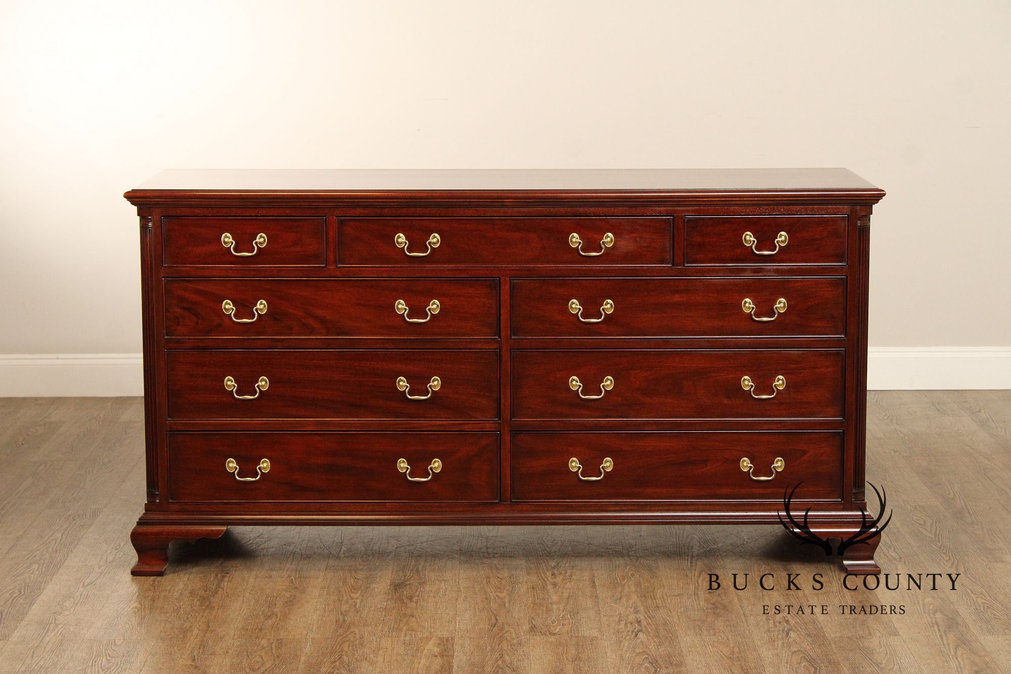 Henkel Harris Chippendale Style Mahogany Dresser