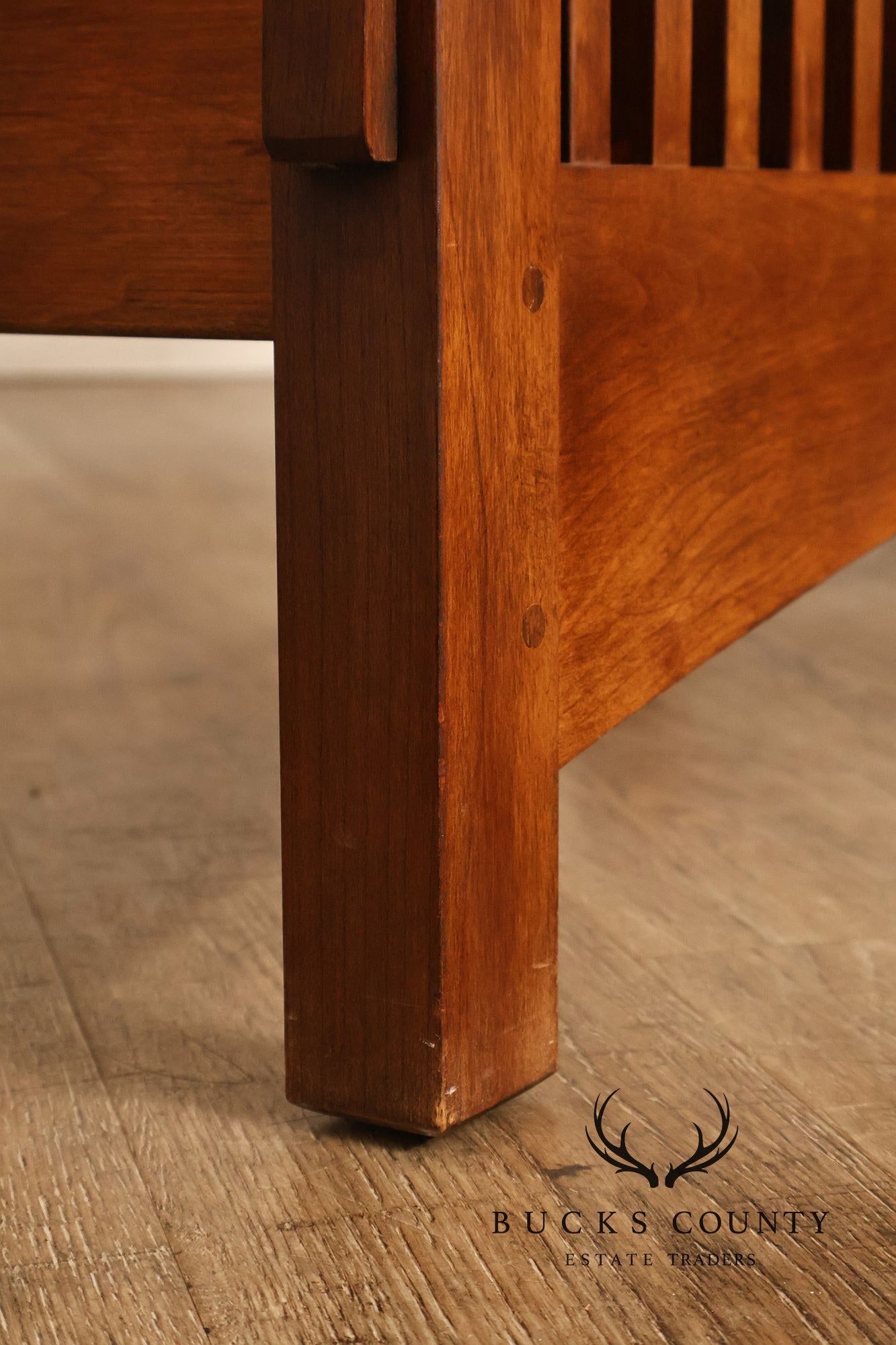 Stickley Mission Collection Queen Size Cherry Spindle Bed