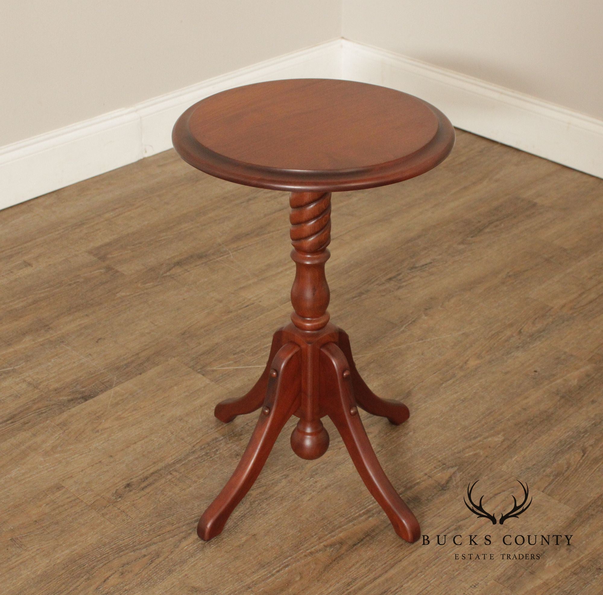 Traditional Pair of Cherry Side Tables