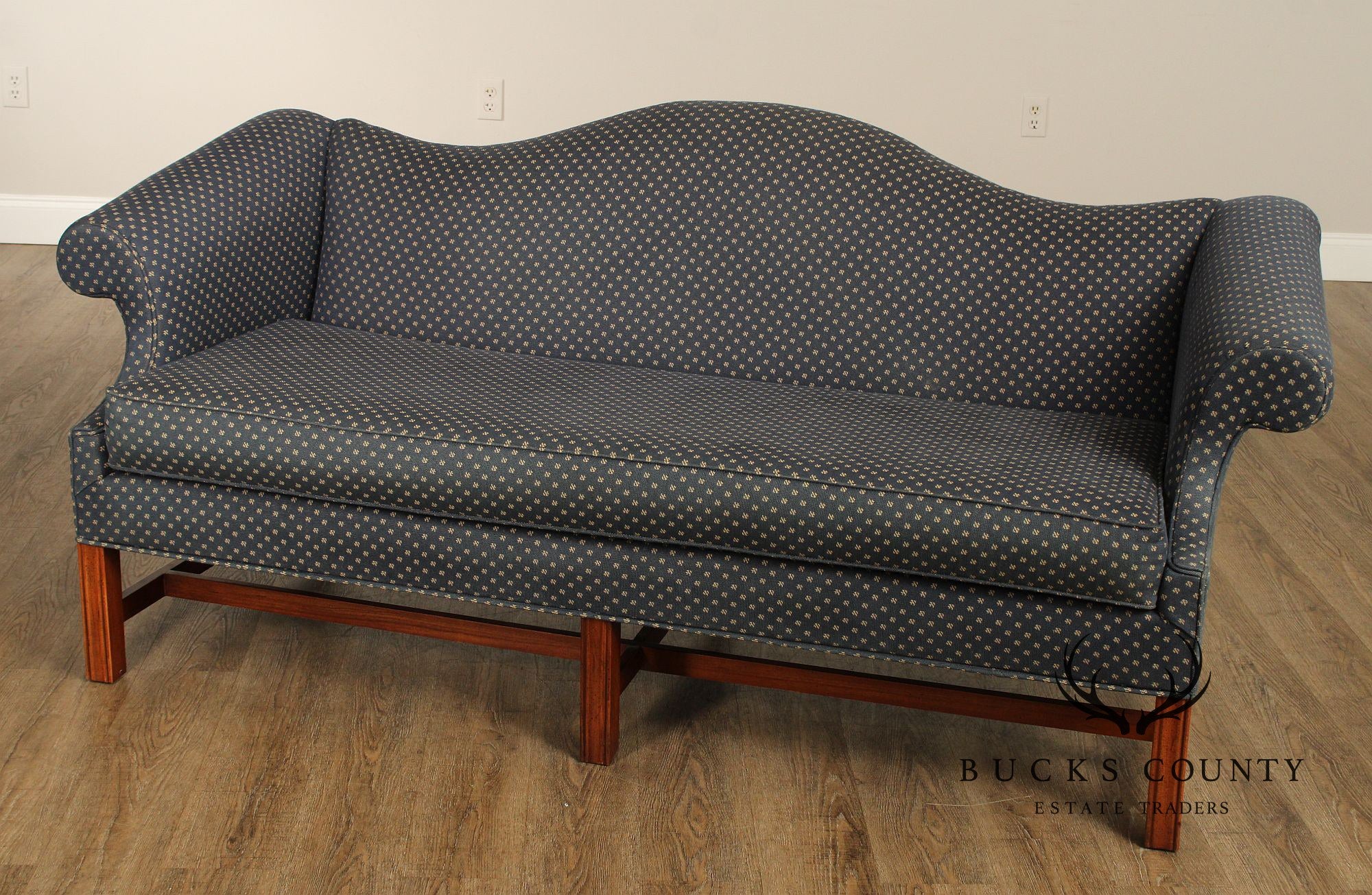 Chippendale Style Mahogany Camelback Sofa