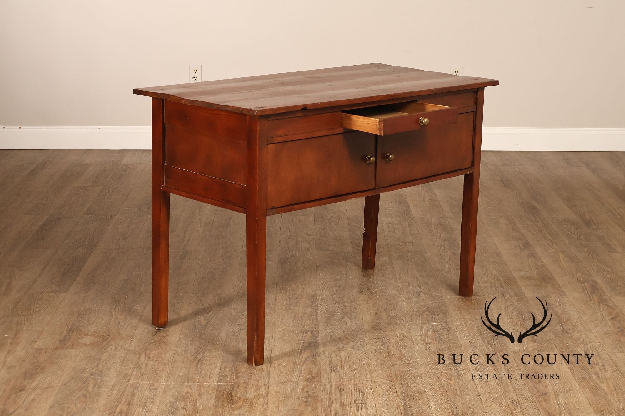 Antique American Bench Made Server Table