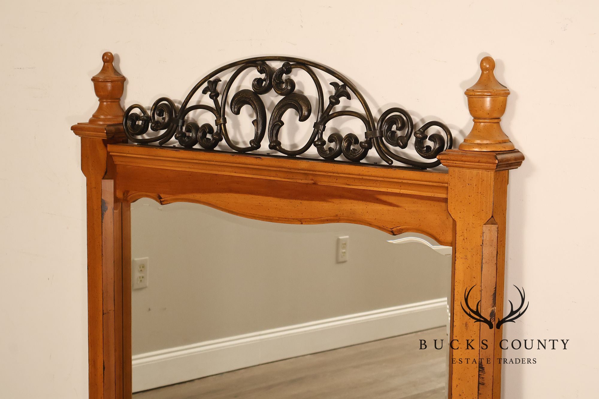 Broyhill French Country Style Pine Landscape Mirror